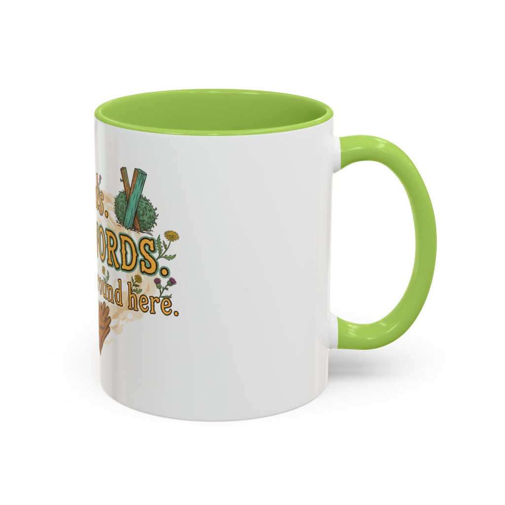 Weeds, Curse Words & Gardening Coffee Mug — Funny Gardener Accent Mug (11/15oz)