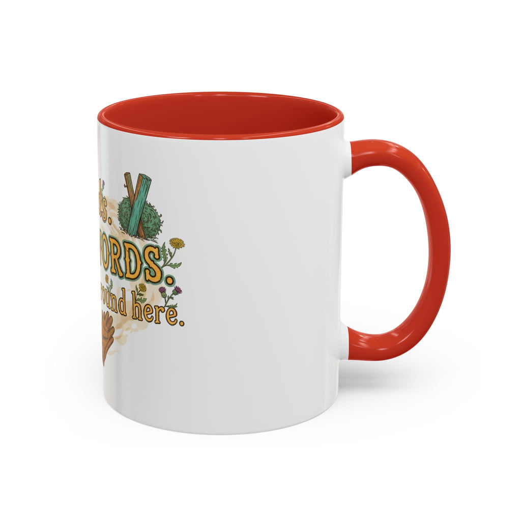 Weeds, Curse Words & Gardening Coffee Mug — Funny Gardener Accent Mug (11/15oz)