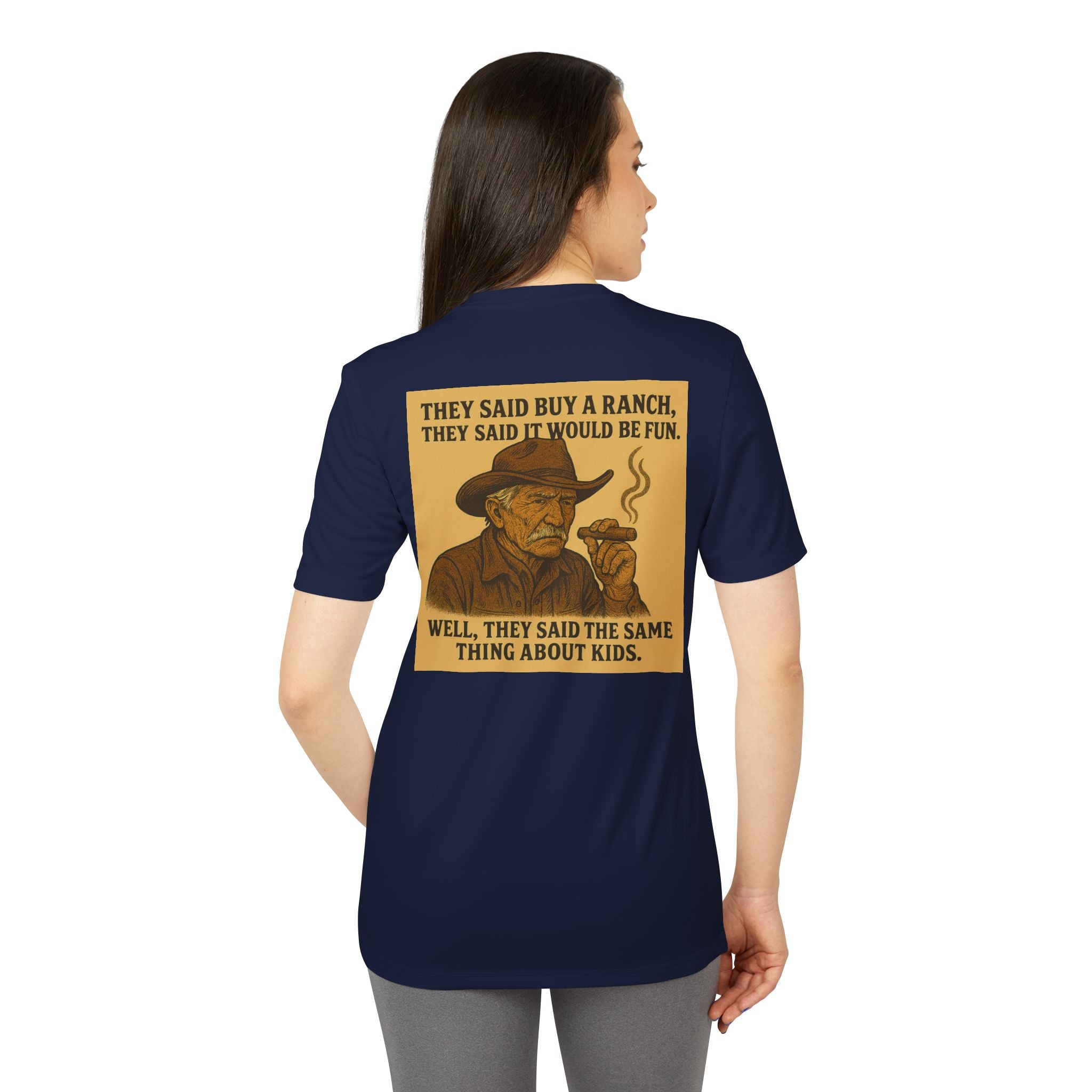 Graphic T-Shirt — 'They Said Buy a Ranch…Same Thing About Kids' Cowboy Humor Tee