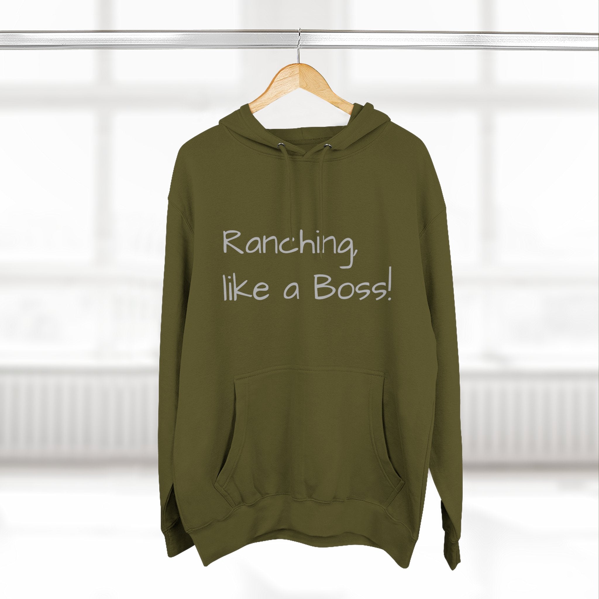 Ranching Like a Boss Hoodie — 'Kind of!' Casual Western Fleece Hoodie