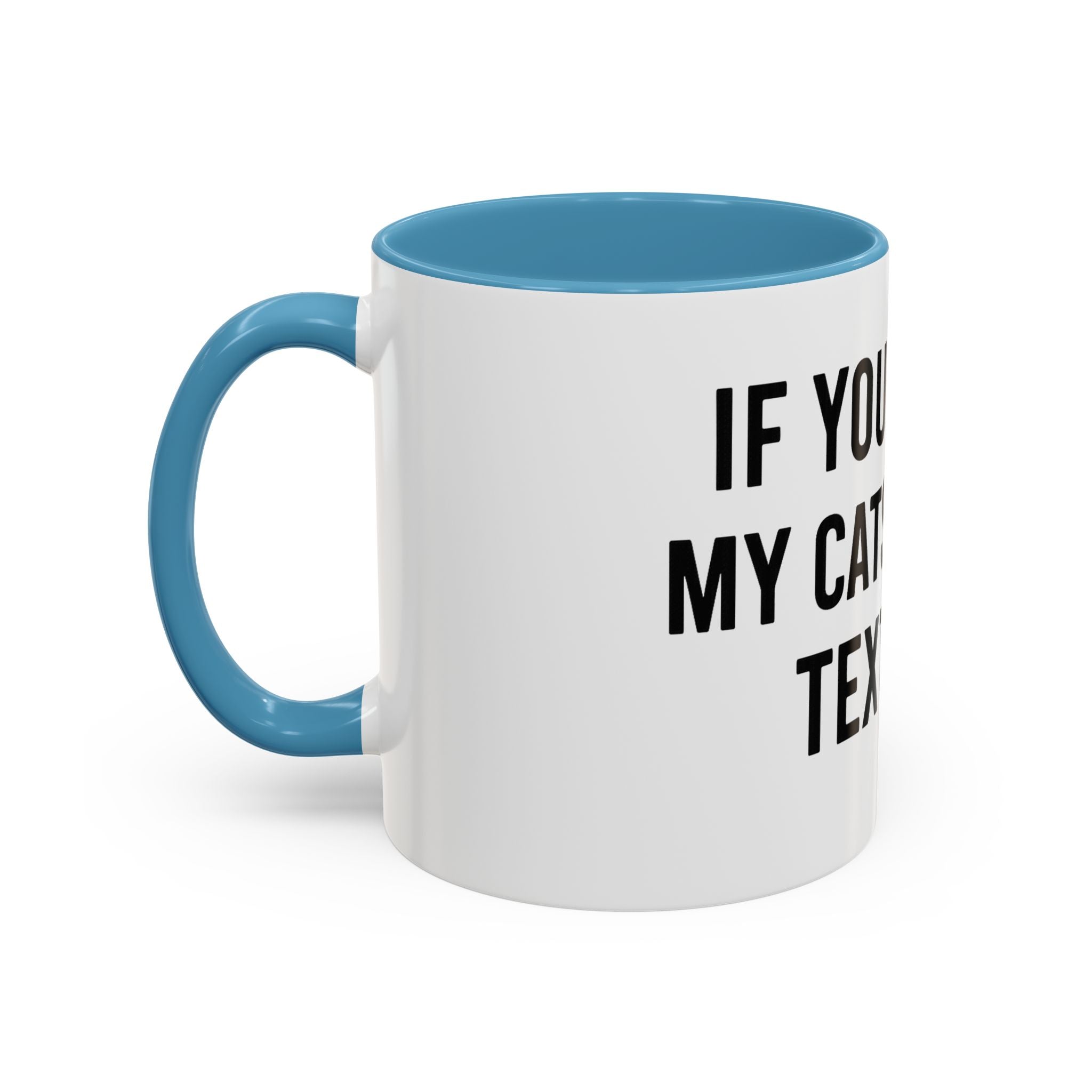 If You Spot My Cats or Kids Text Me Mug — Funny Accent Coffee Mug for Cat & Kid Parents