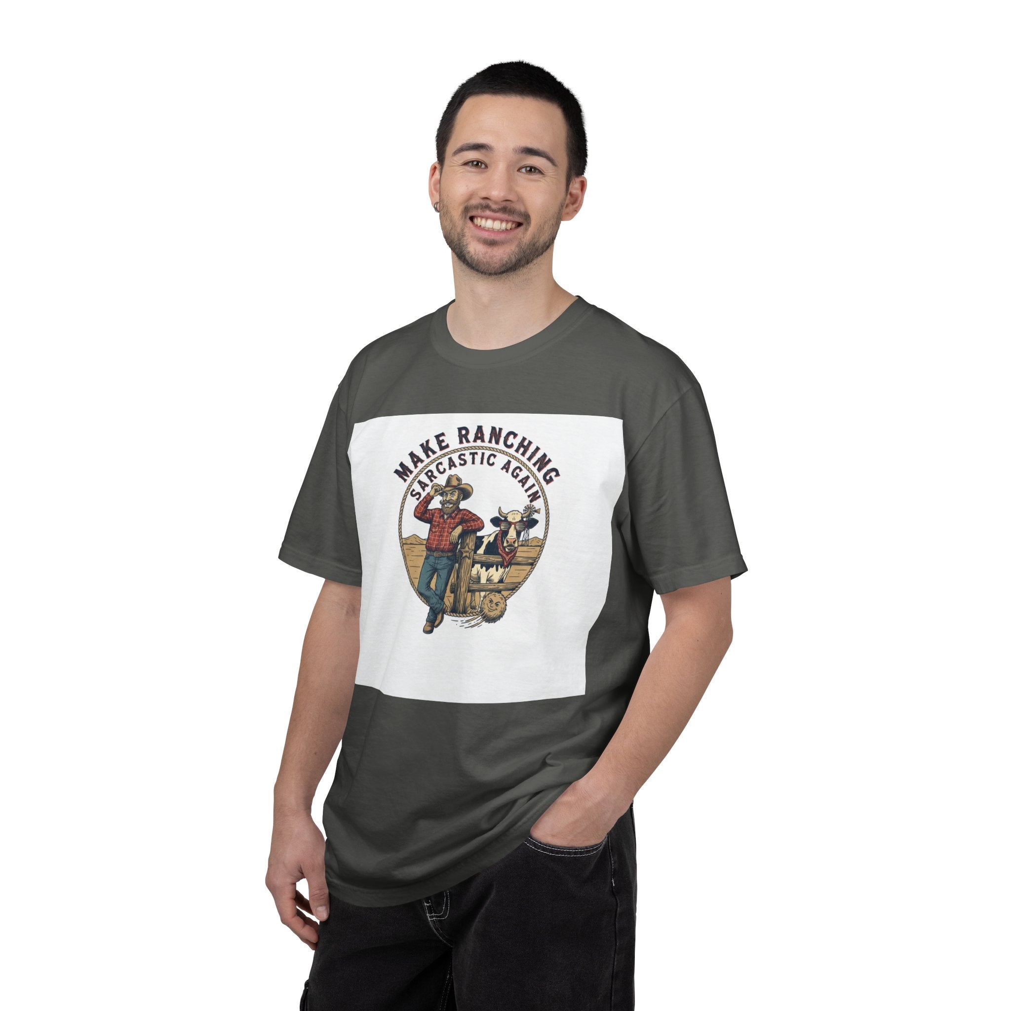Make Ranching Sarcastic Again Graphic T-Shirt — Western Cowboy Farm Humor Tee