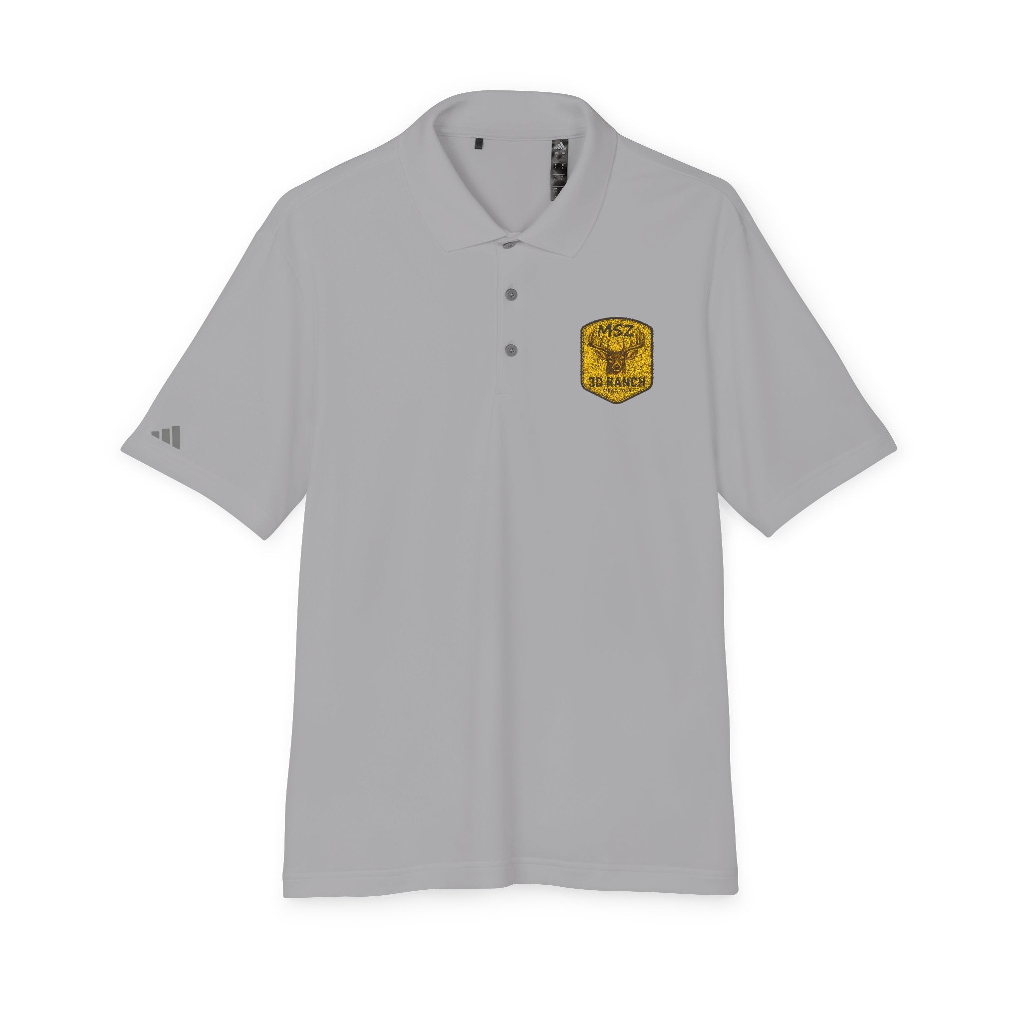 Performance Polo — Gold Shield Patch Polo Shirt