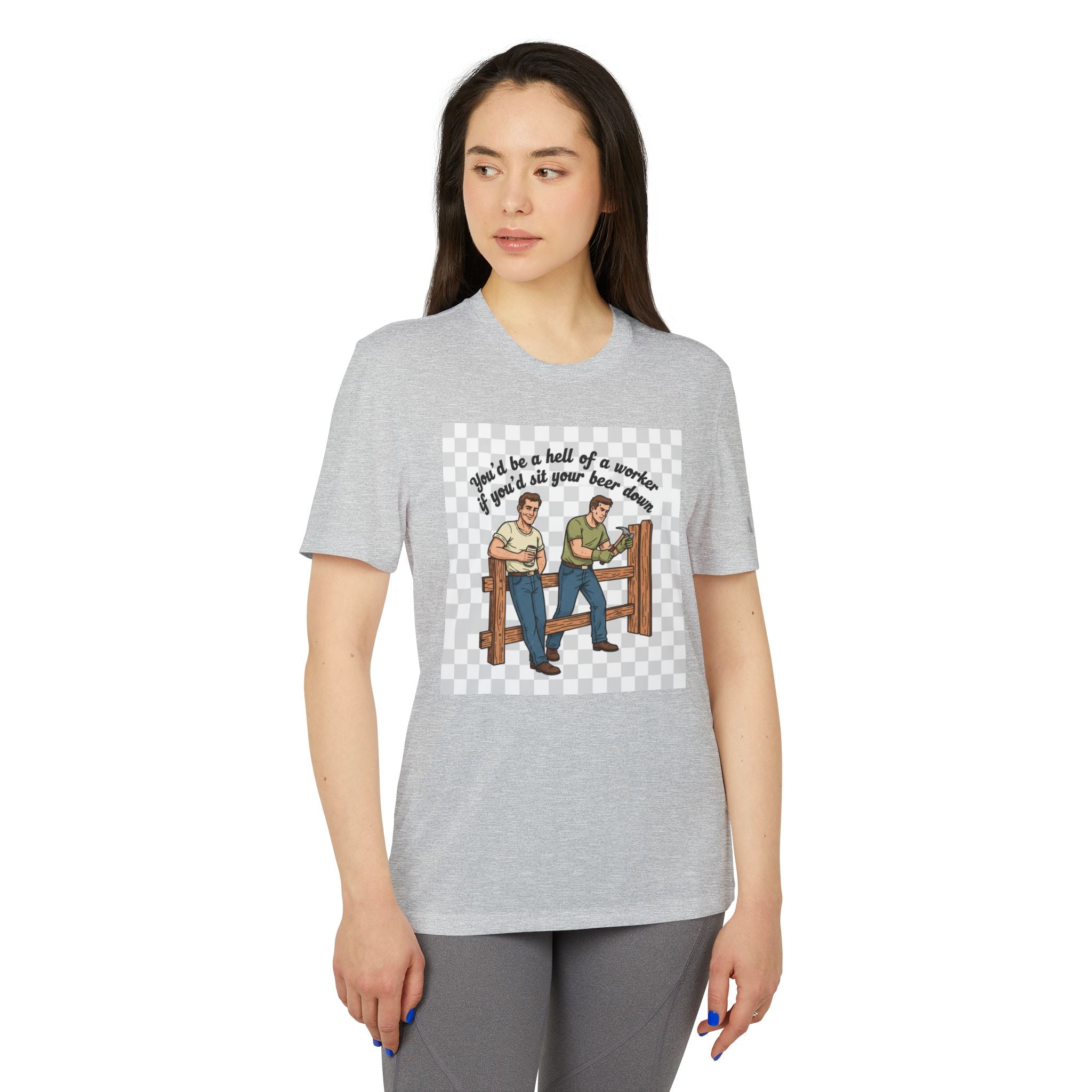 Sit your beer down Graphic T-Shirt — "I'll Be a Hell of a Worker" Vintage Farm Vibe