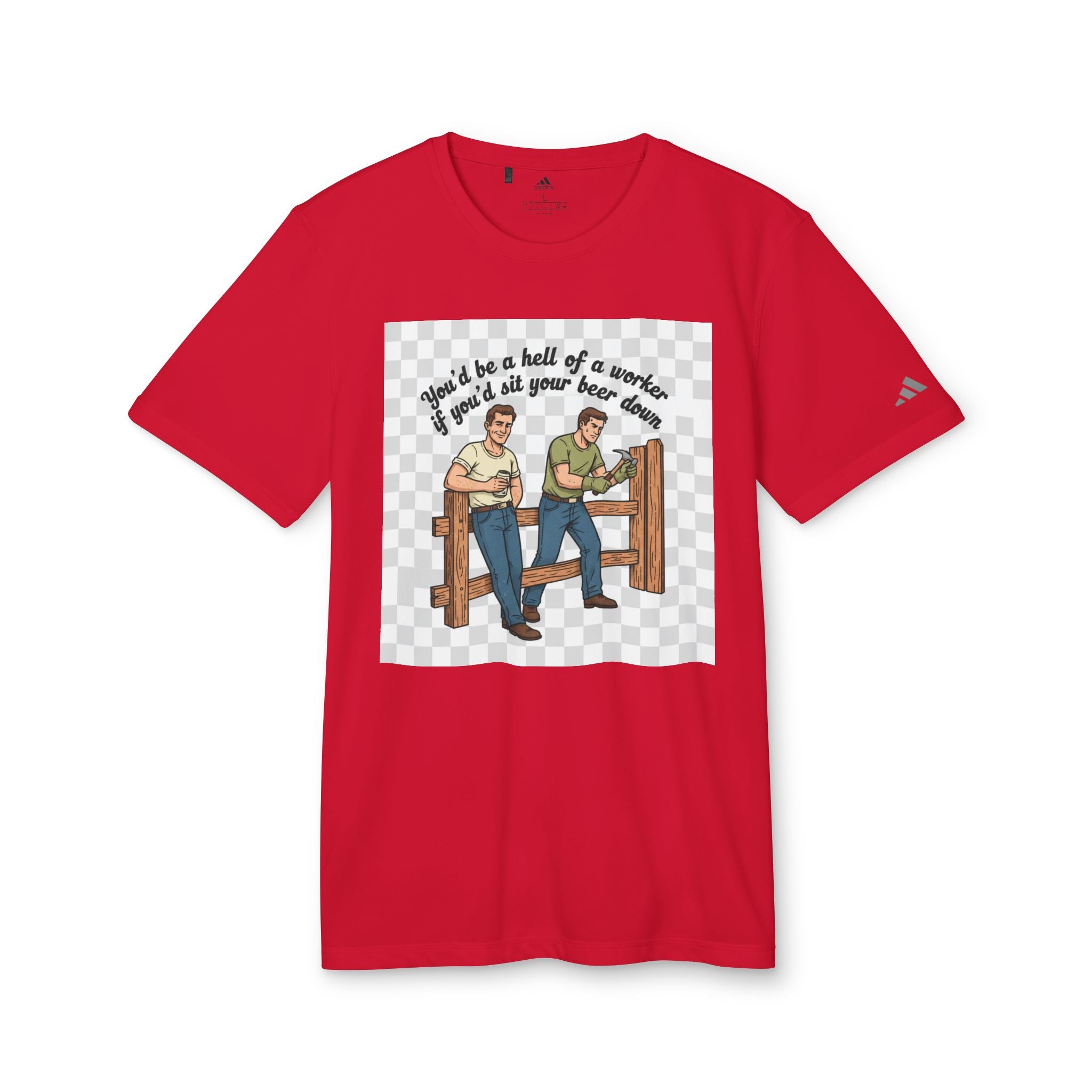 Sit your beer down Graphic T-Shirt — "I'll Be a Hell of a Worker" Vintage Farm Vibe