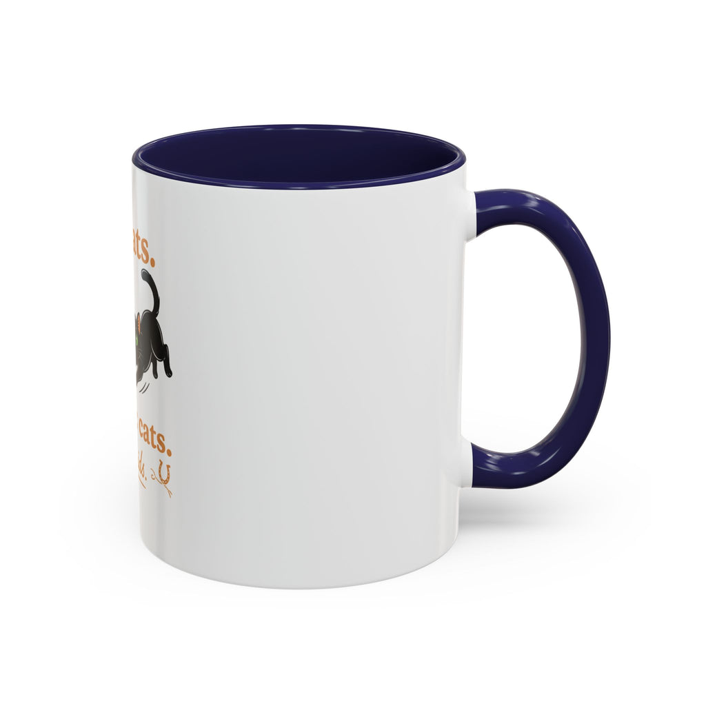 Cat Mom Humor Coffee Mug — "Got cats. Missing: cats. Also kids."