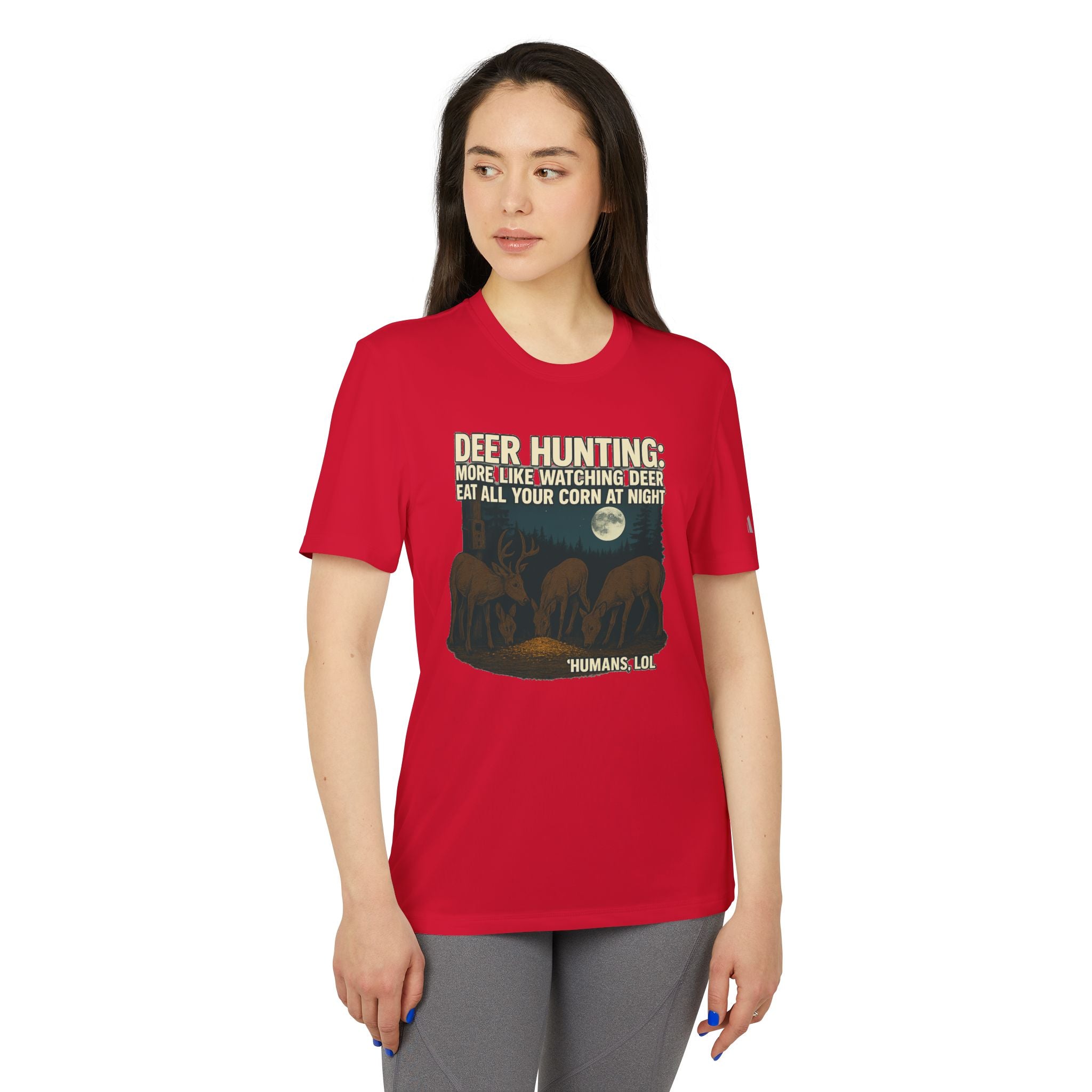 Deer Hunting Graphic T-Shirt — "Deer Hunting: More Like Watching Deer Eat All Your Corn at Night"