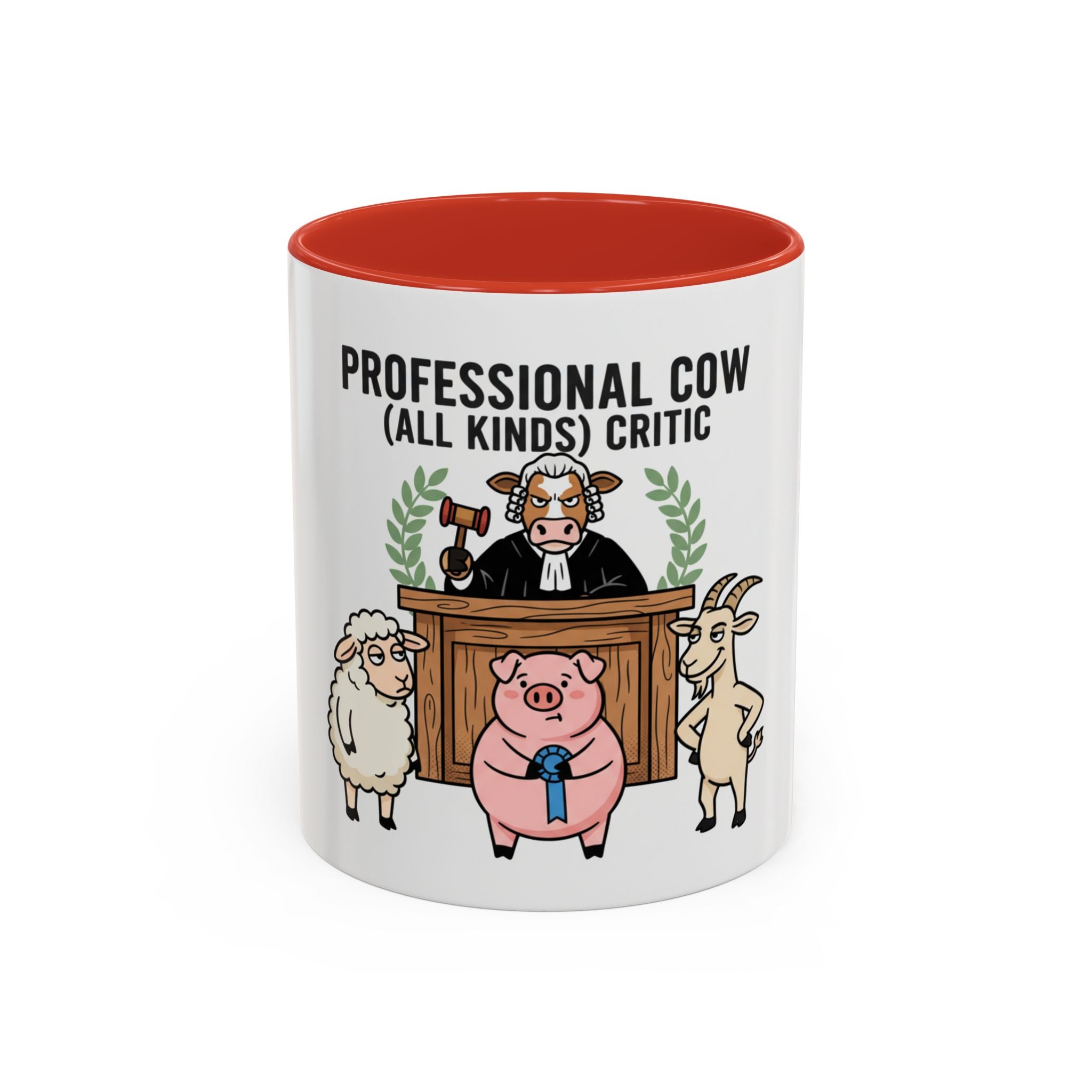 Professional Cow (All Kinds) Critic Coffee Mug — Funny Farm Animal Judge Gift (11/15oz)