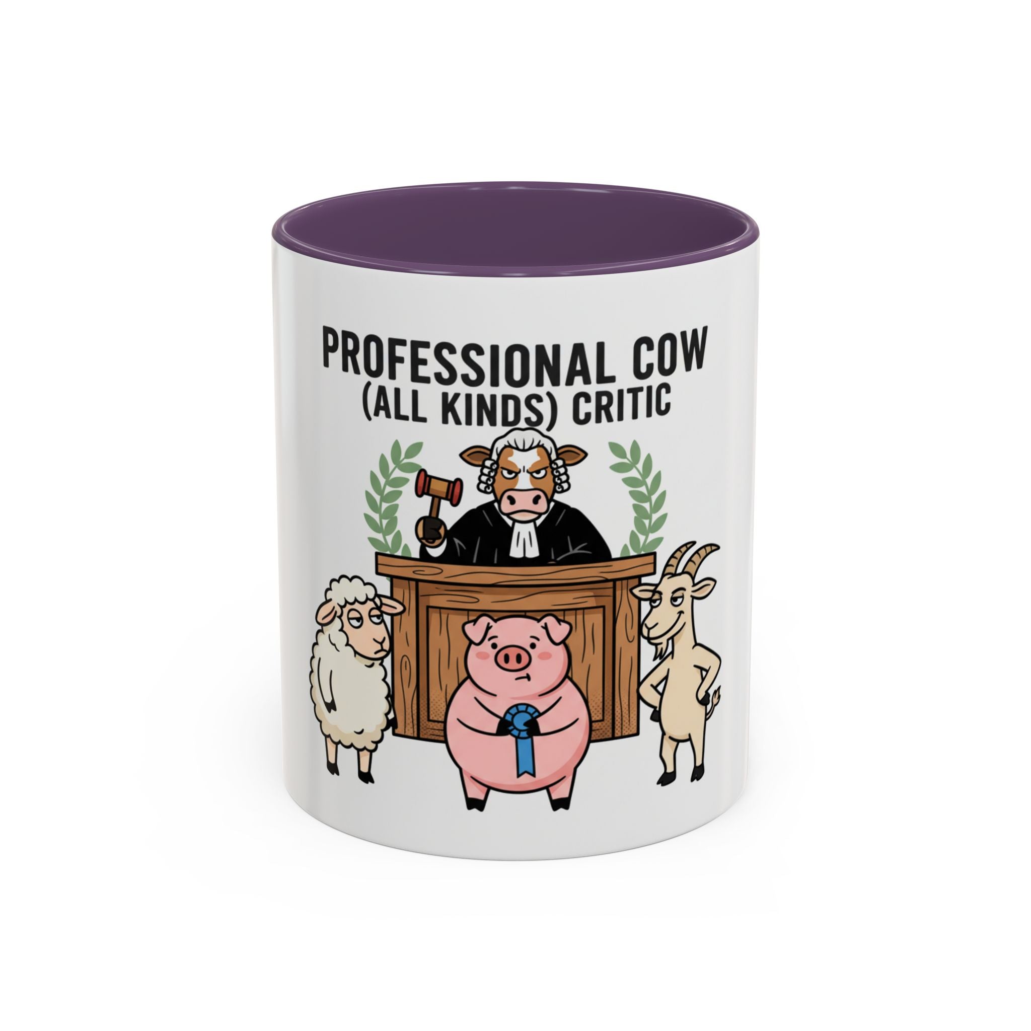 Professional Cow (All Kinds) Critic Coffee Mug — Funny Farm Animal Judge Gift (11/15oz)