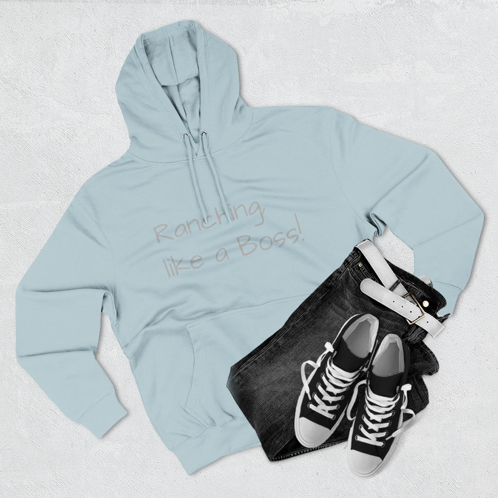 Ranching Like a Boss Hoodie — 'Kind of!' Casual Western Fleece Hoodie