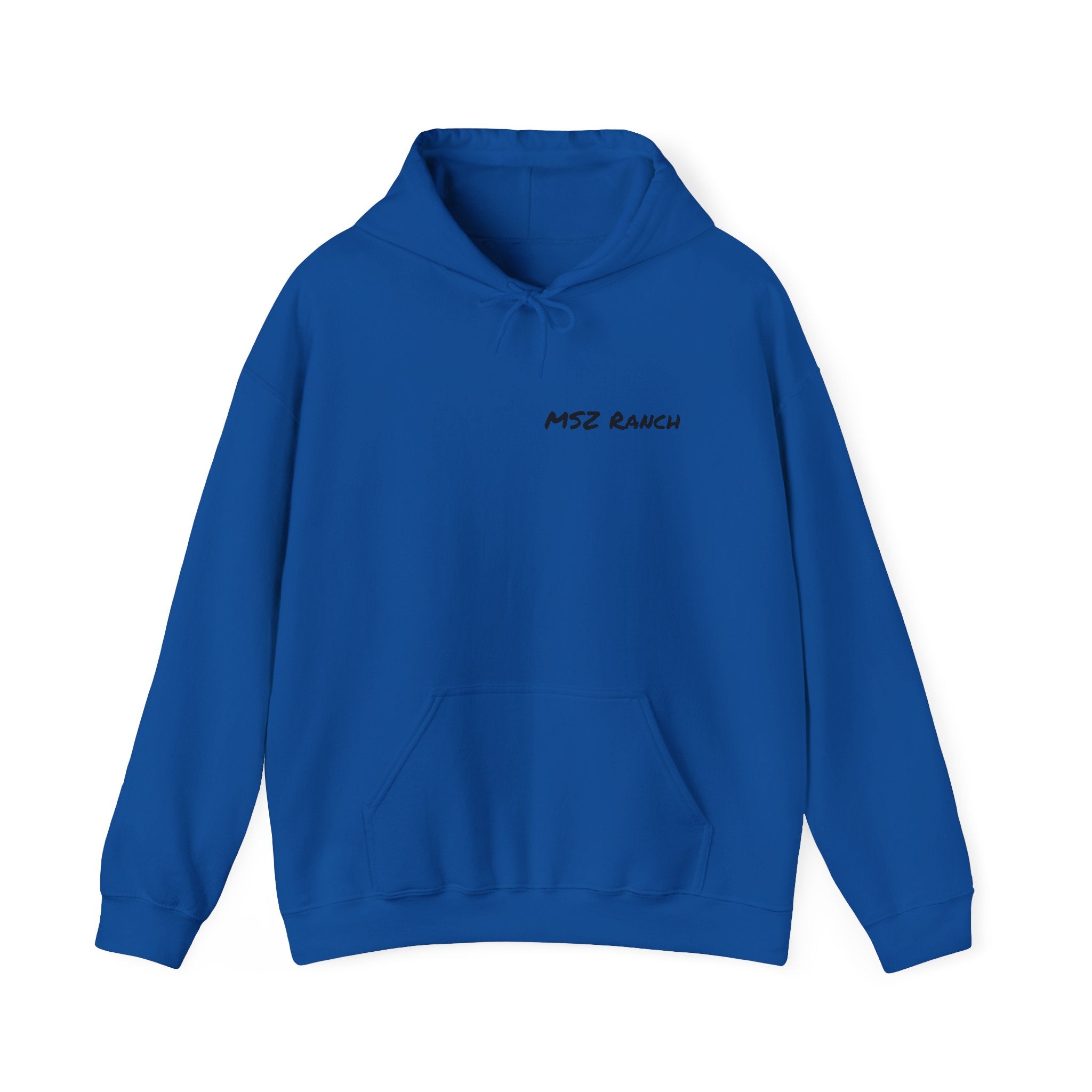 MSZ Ranch Buck Logo Hoodie — Rustic Deer Patch Pullover