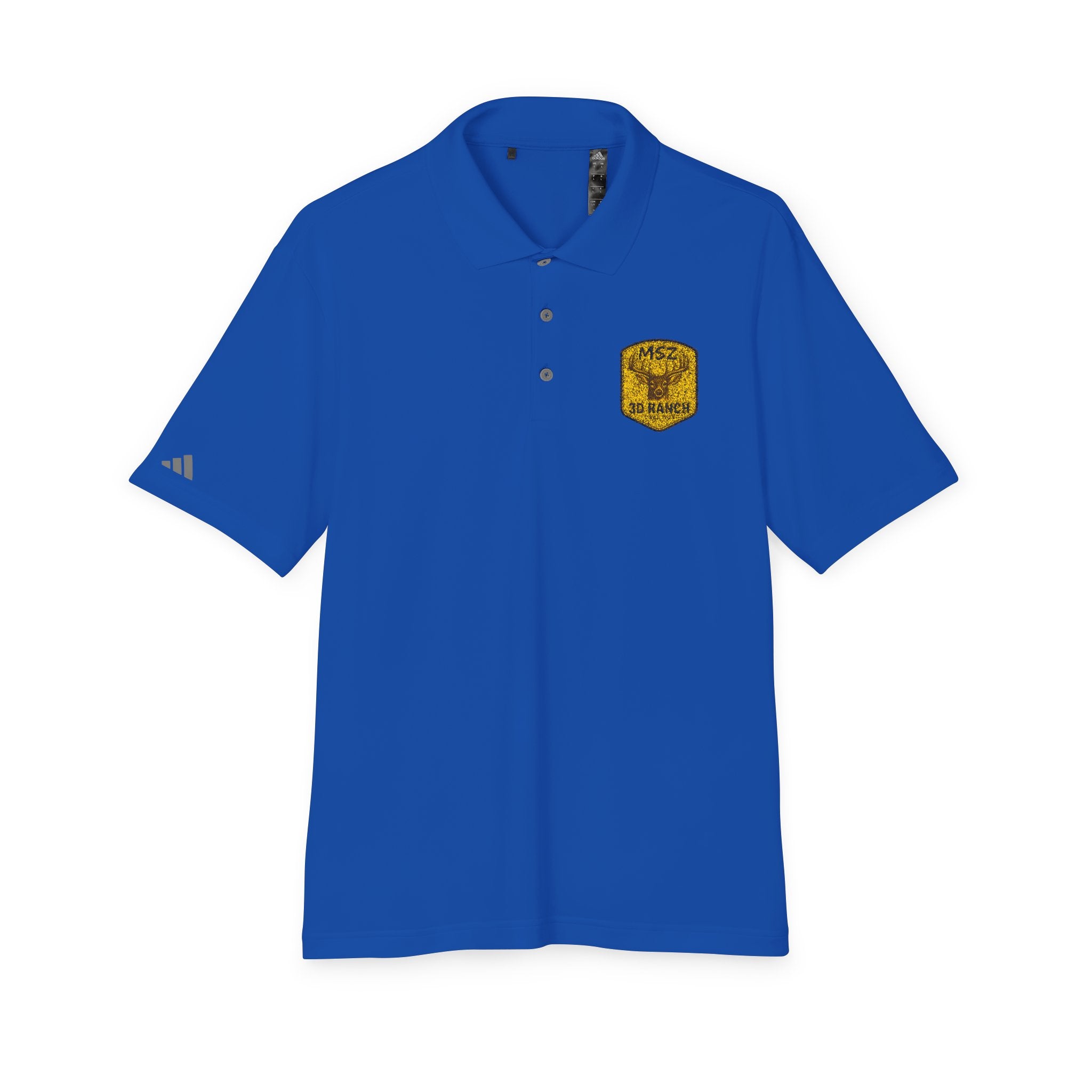 Performance Polo — Gold Shield Patch Polo Shirt