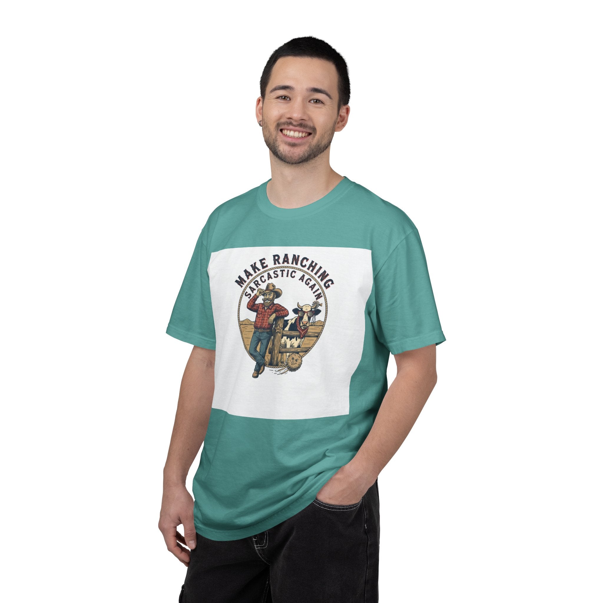 Make Ranching Sarcastic Again Graphic T-Shirt — Western Cowboy Farm Humor Tee