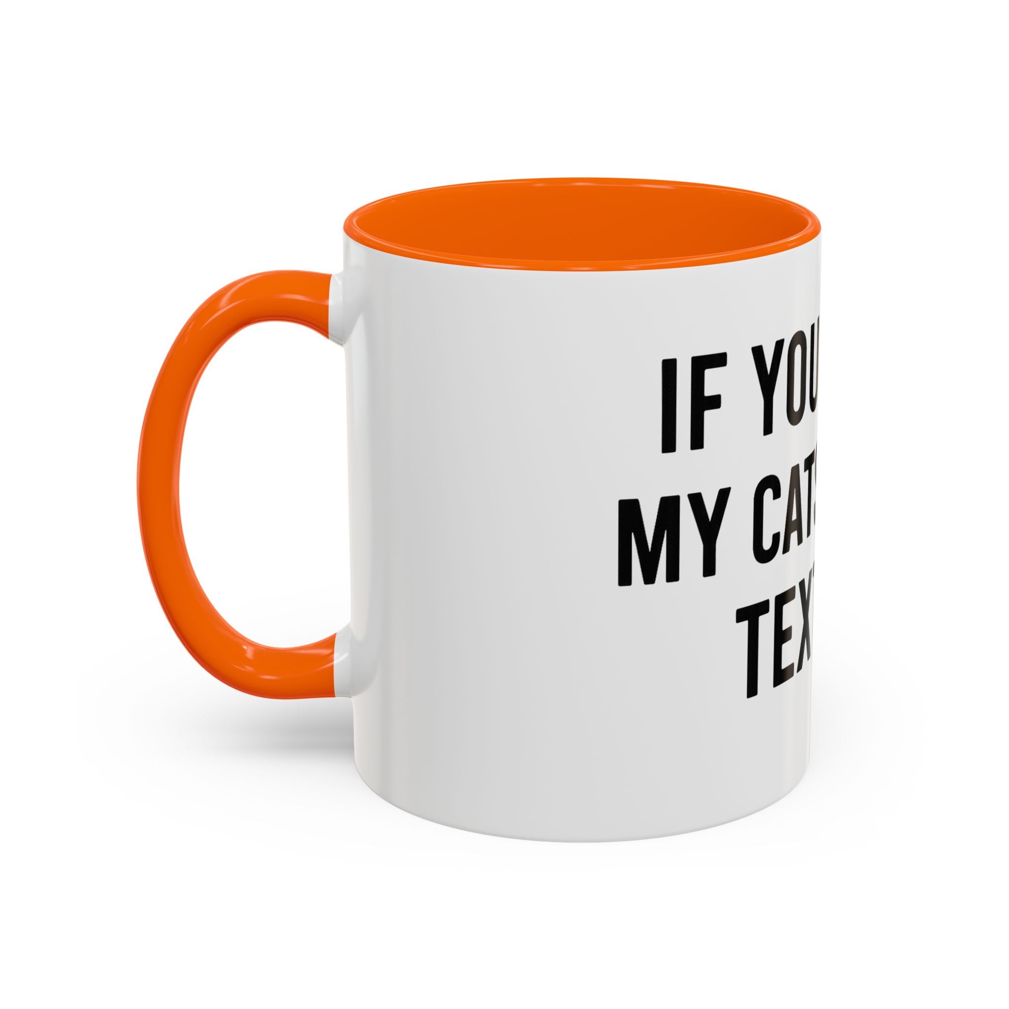 If You Spot My Cats or Kids Text Me Mug — Funny Accent Coffee Mug for Cat & Kid Parents