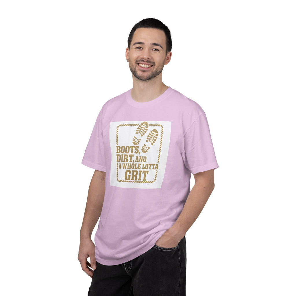 T-Shirt — "Boots, Dirt, and a Whole Lotta Grit" Western Workwear Tee