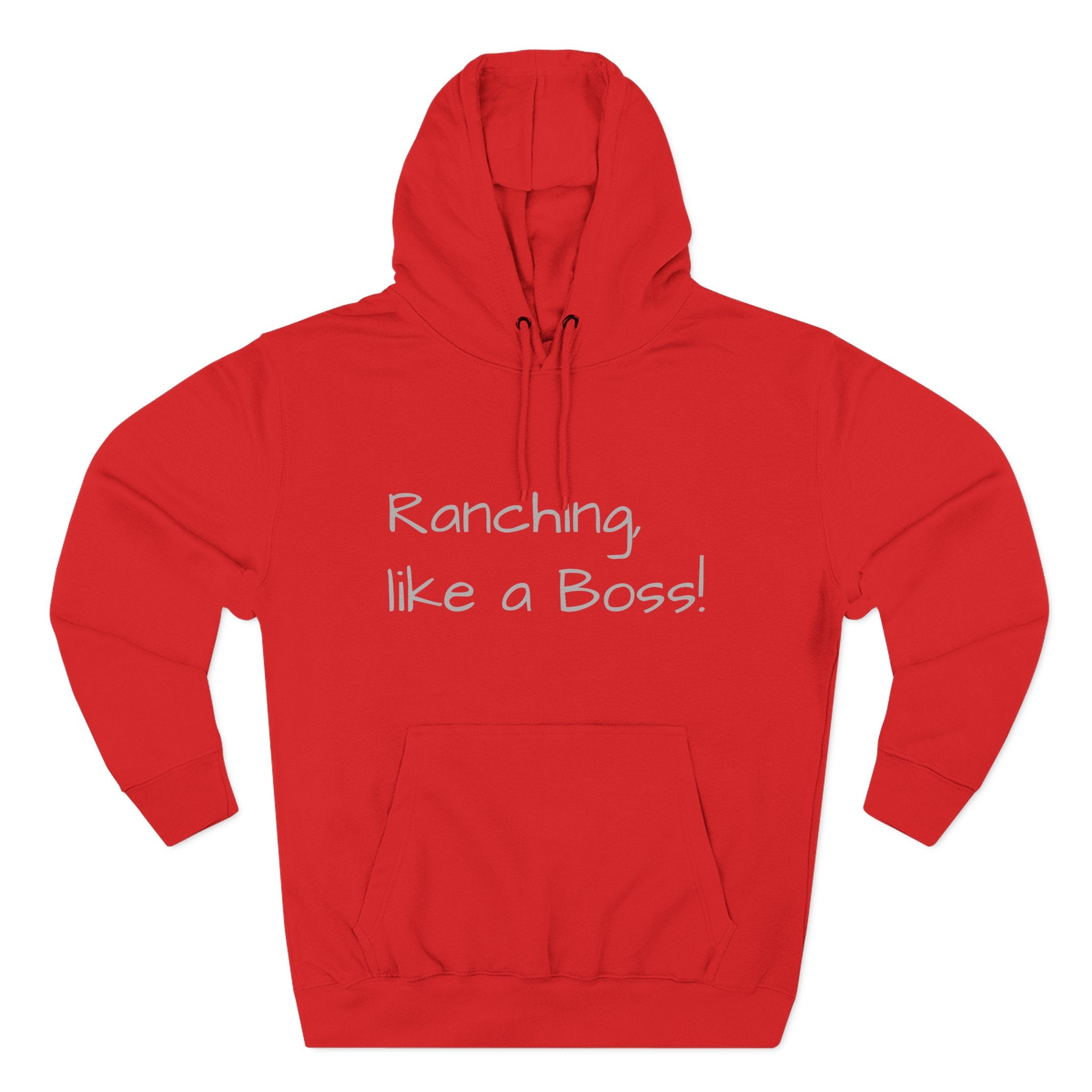 Ranching Like a Boss Hoodie — 'Kind of!' Casual Western Fleece Hoodie