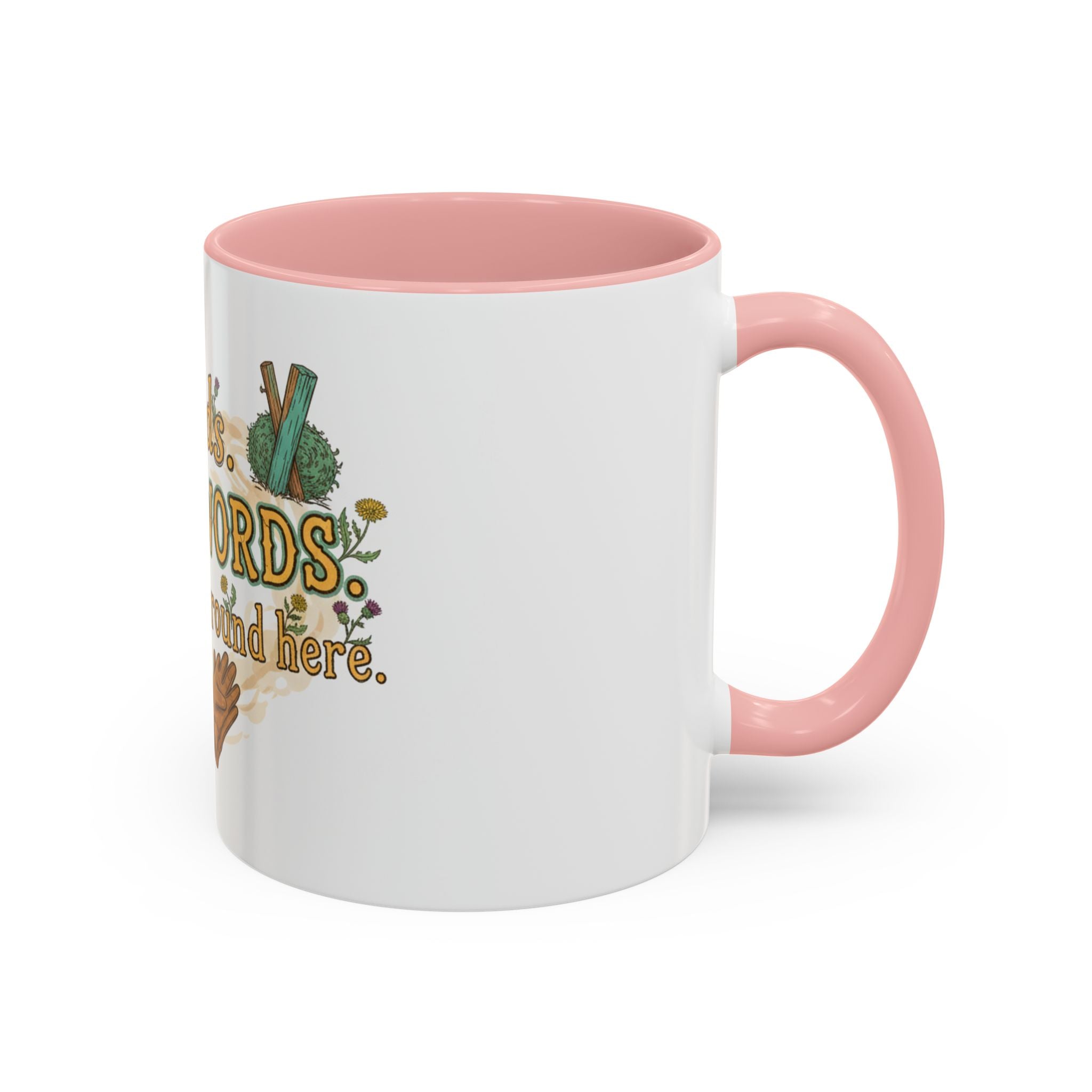 Weeds, Curse Words & Gardening Coffee Mug — Funny Gardener Accent Mug (11/15oz)