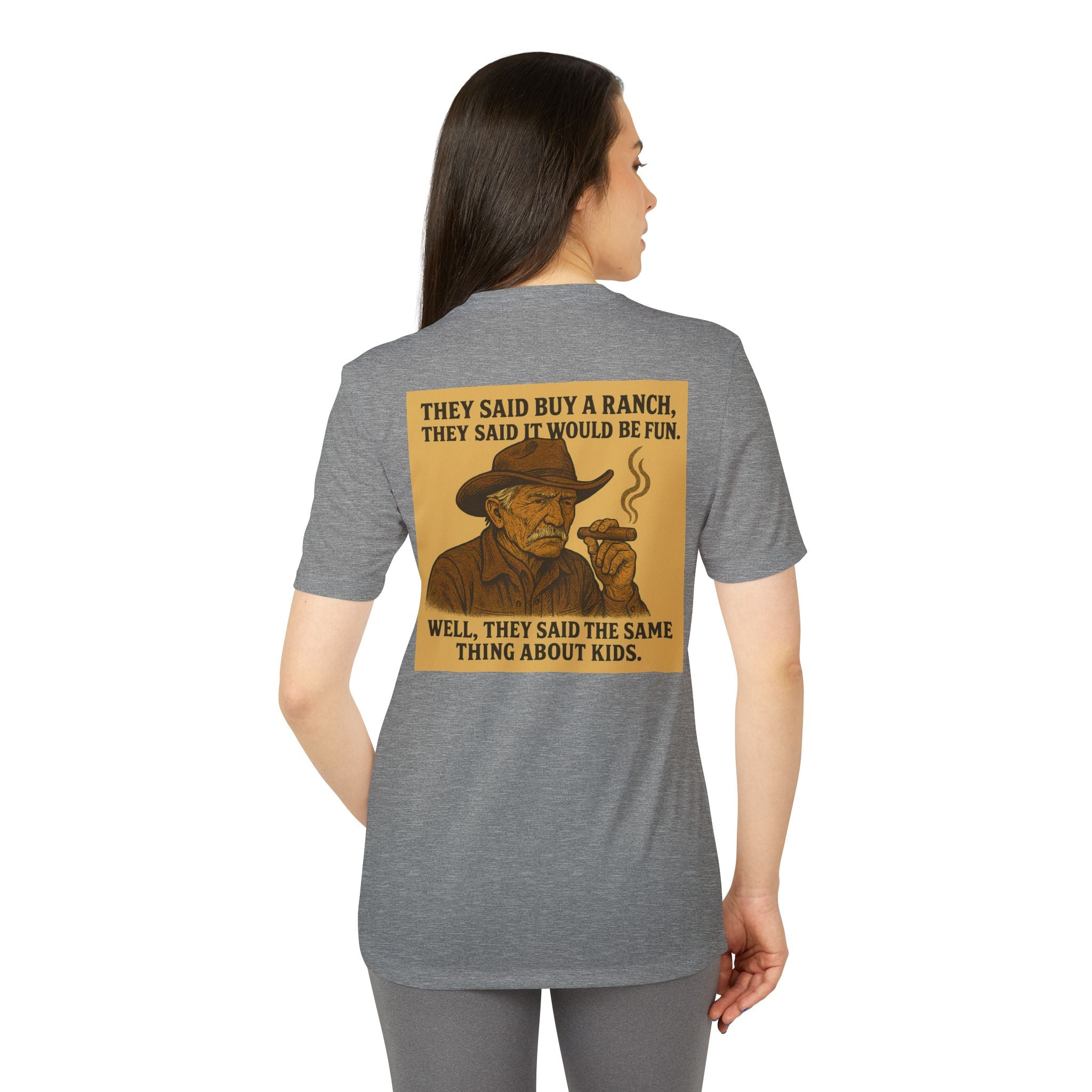 Graphic T-Shirt — 'They Said Buy a Ranch…Same Thing About Kids' Cowboy Humor Tee
