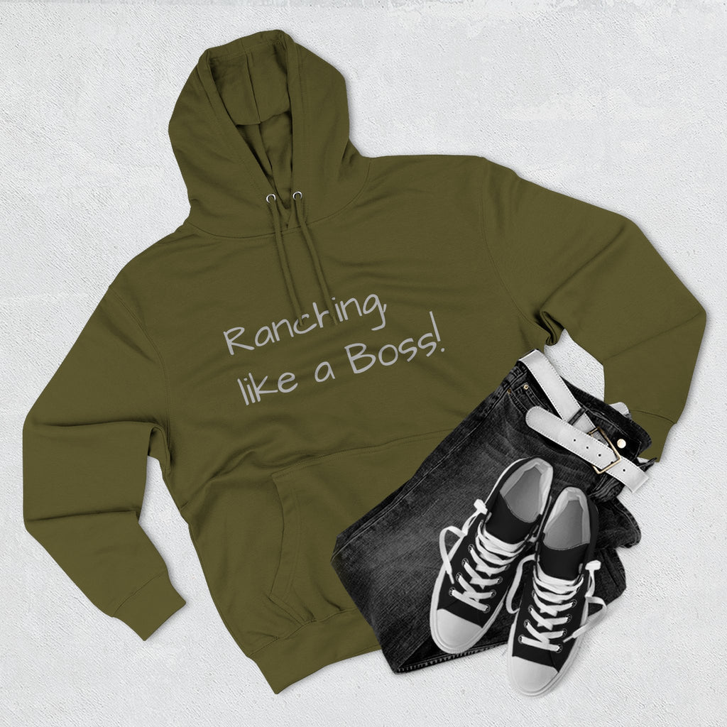 Ranching Like a Boss Hoodie — 'Kind of!' Casual Western Fleece Hoodie