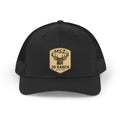 Retro Trucker Hat — MSZ 3D Ranch Patch Cap (Vintage Deer Badge)