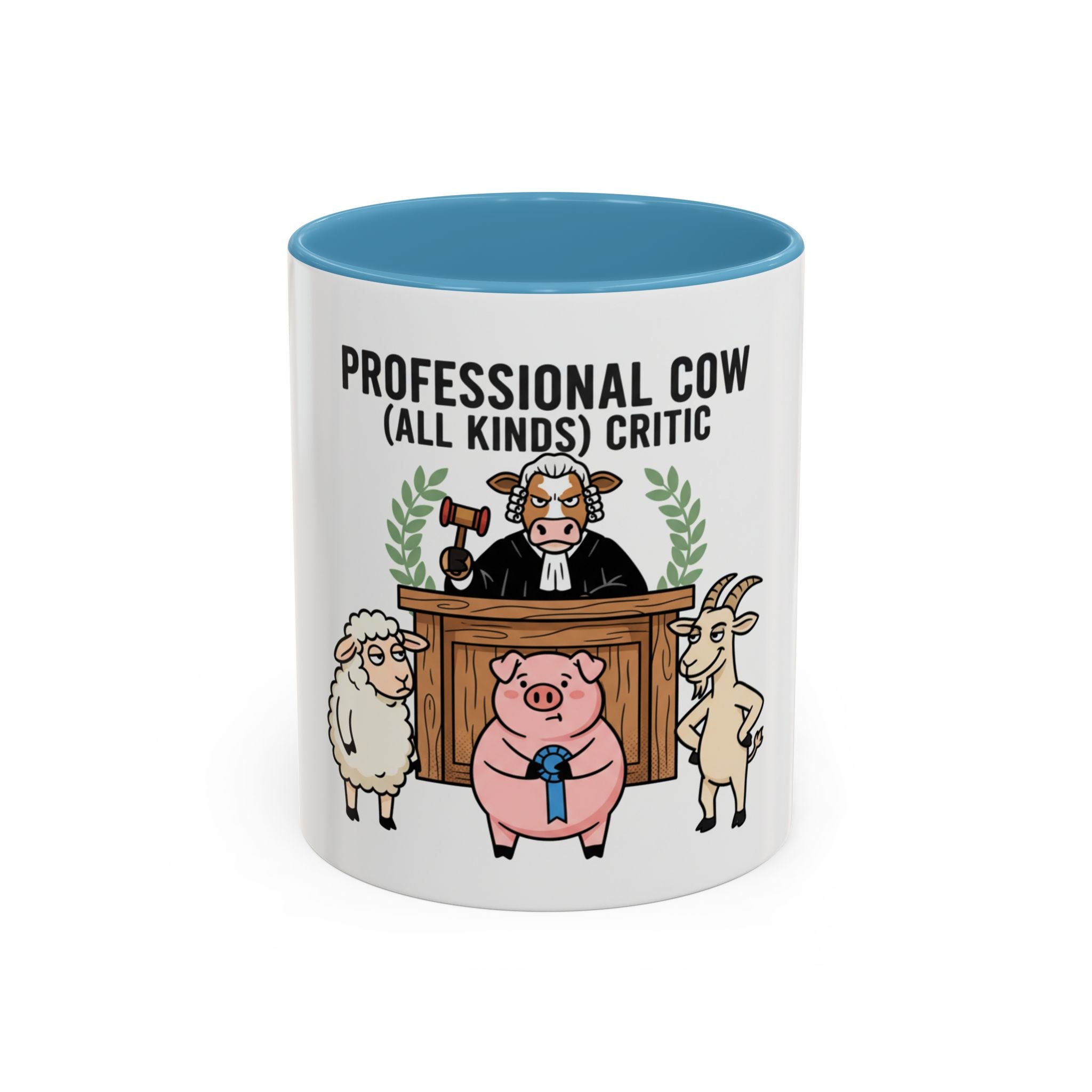Professional Cow (All Kinds) Critic Coffee Mug — Funny Farm Animal Judge Gift (11/15oz)