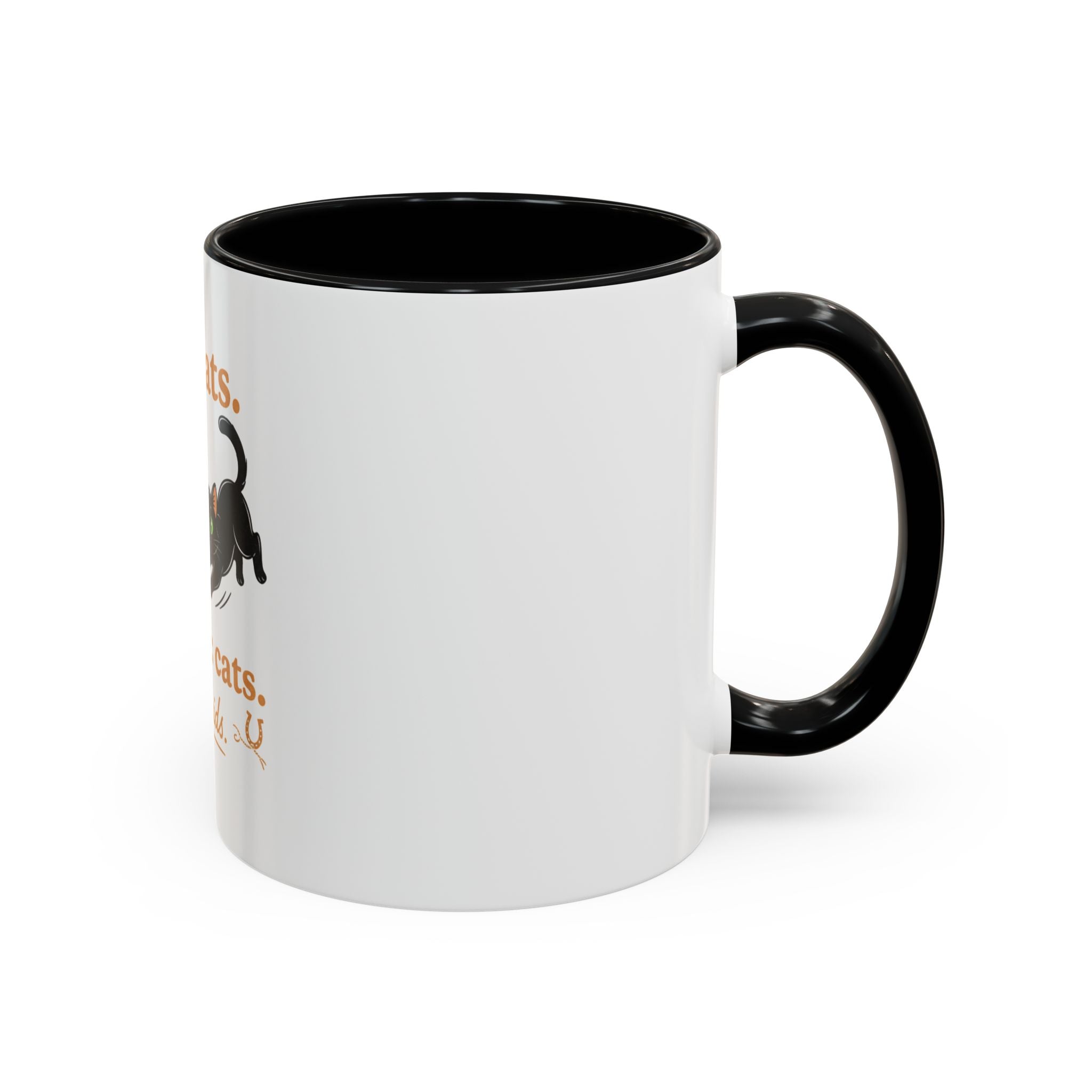 Cat Mom Humor Coffee Mug — "Got cats. Missing: cats. Also kids."