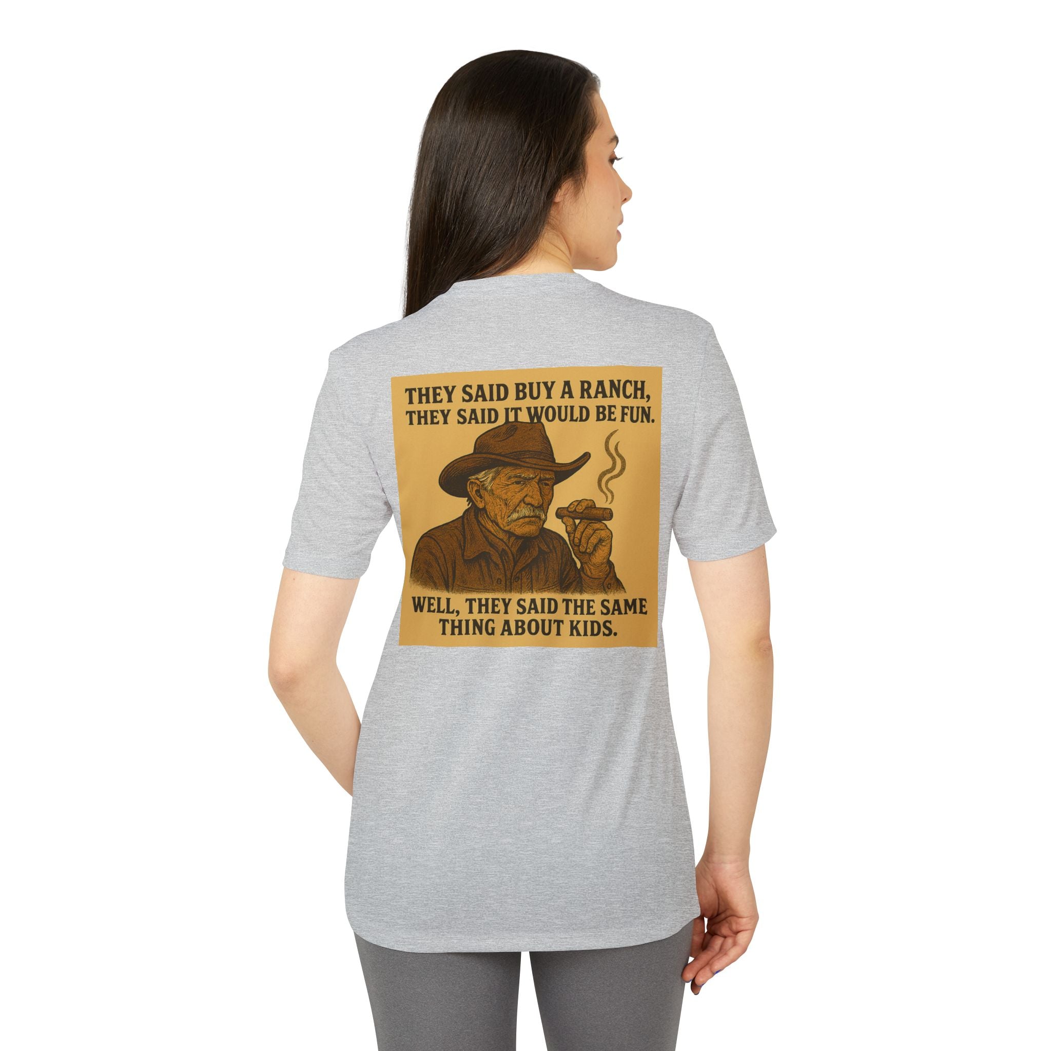 Graphic T-Shirt — 'They Said Buy a Ranch…Same Thing About Kids' Cowboy Humor Tee
