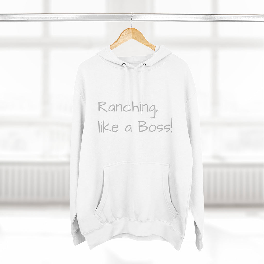 Ranching Like a Boss Hoodie — 'Kind of!' Casual Western Fleece Hoodie