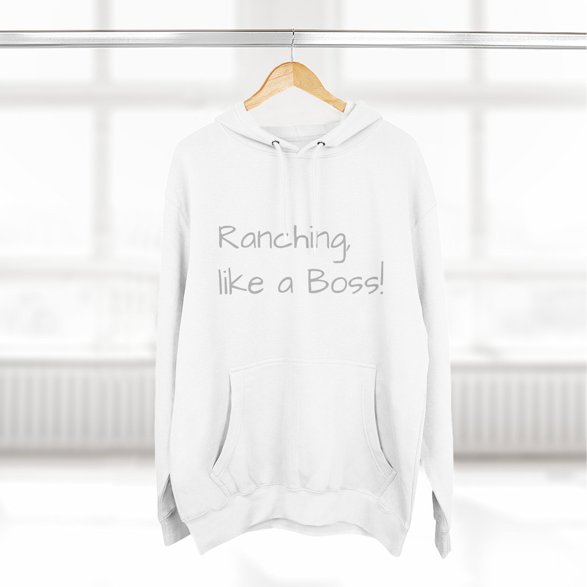 Ranching Like a Boss Hoodie — 'Kind of!' Casual Western Fleece Hoodie