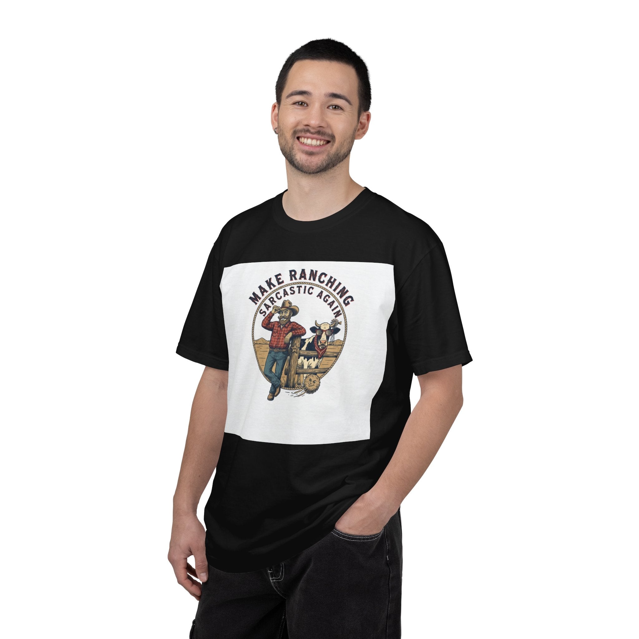 Make Ranching Sarcastic Again Graphic T-Shirt — Western Cowboy Farm Humor Tee