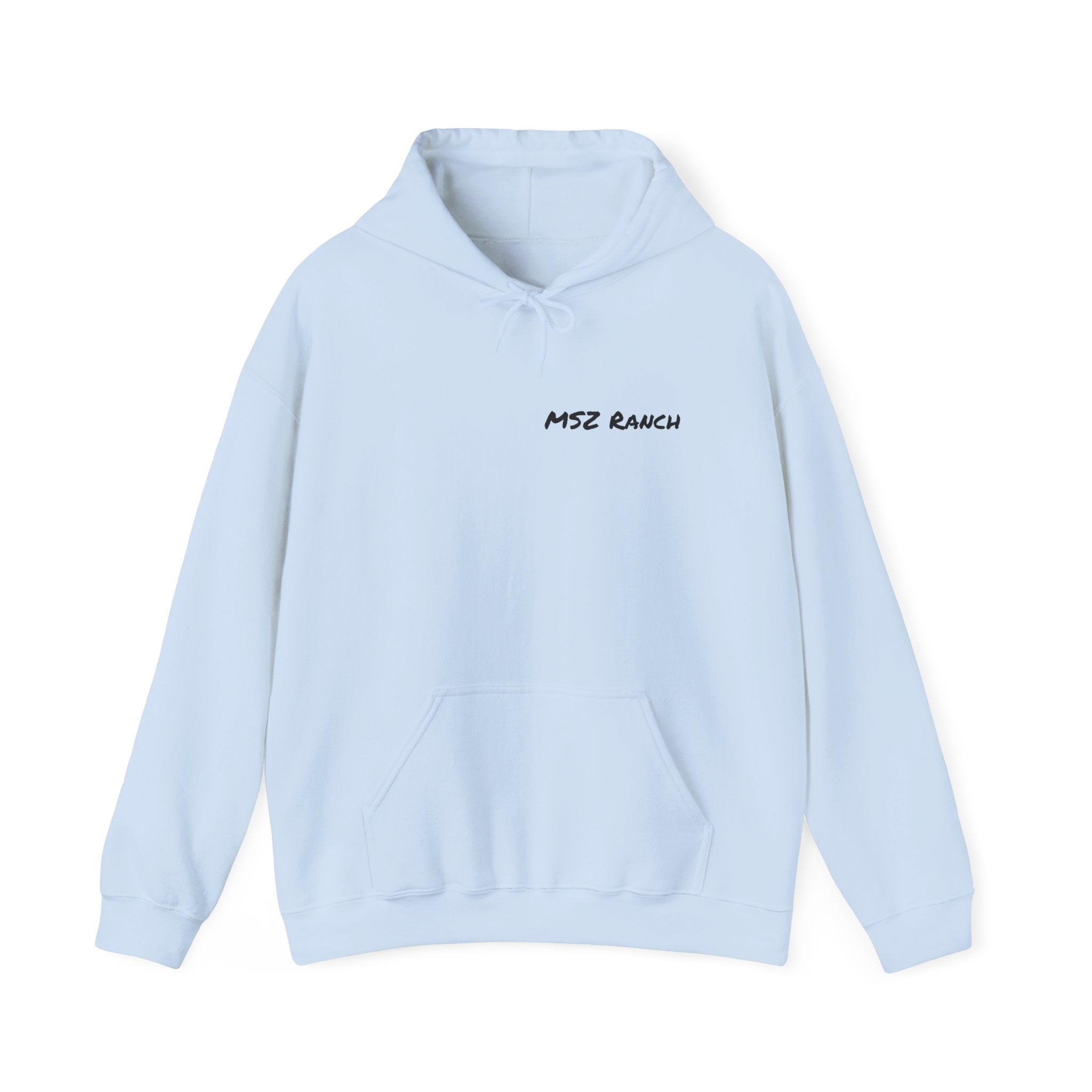 MSZ Ranch Buck Logo Hoodie — Rustic Deer Patch Pullover