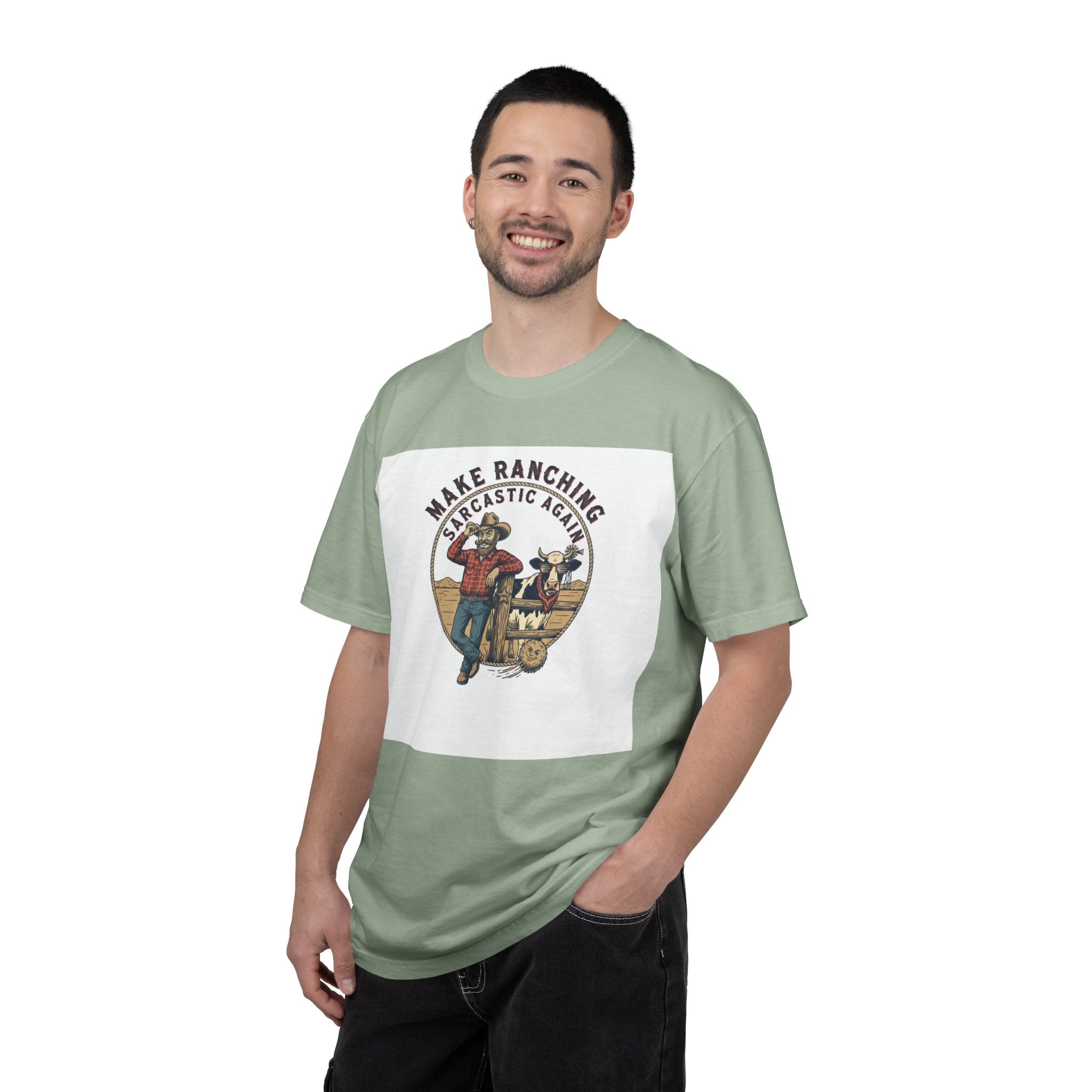 Make Ranching Sarcastic Again Graphic T-Shirt — Western Cowboy Farm Humor Tee