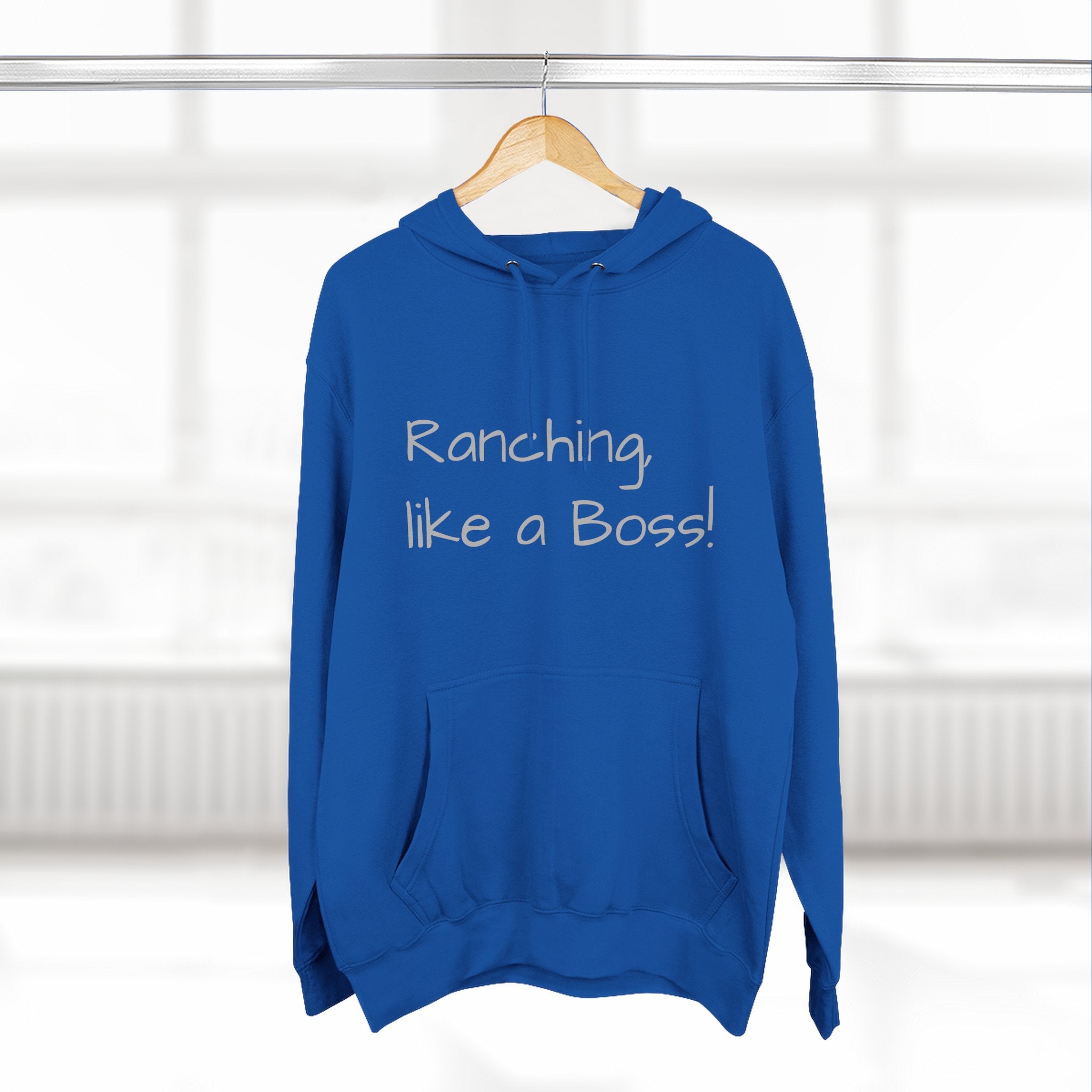 Ranching Like a Boss Hoodie — 'Kind of!' Casual Western Fleece Hoodie