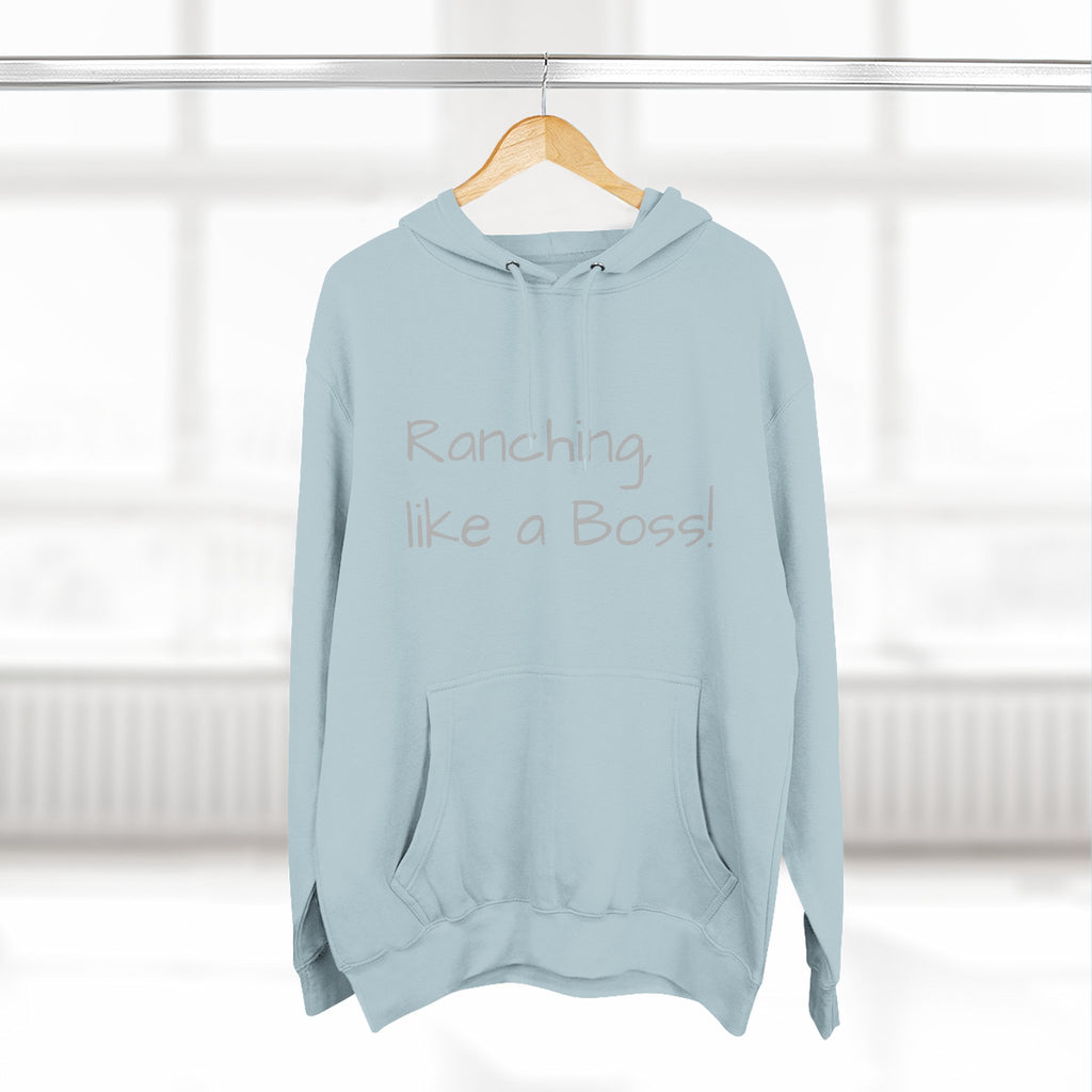 Ranching Like a Boss Hoodie — 'Kind of!' Casual Western Fleece Hoodie