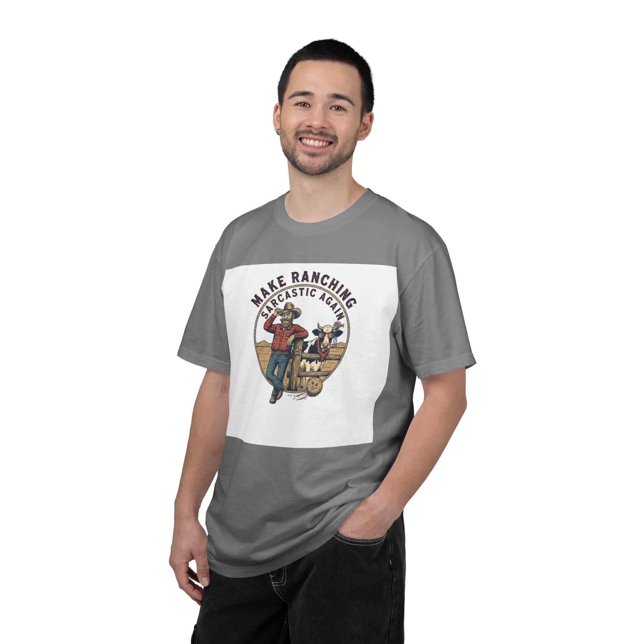 Make Ranching Sarcastic Again Graphic T-Shirt — Western Cowboy Farm Humor Tee