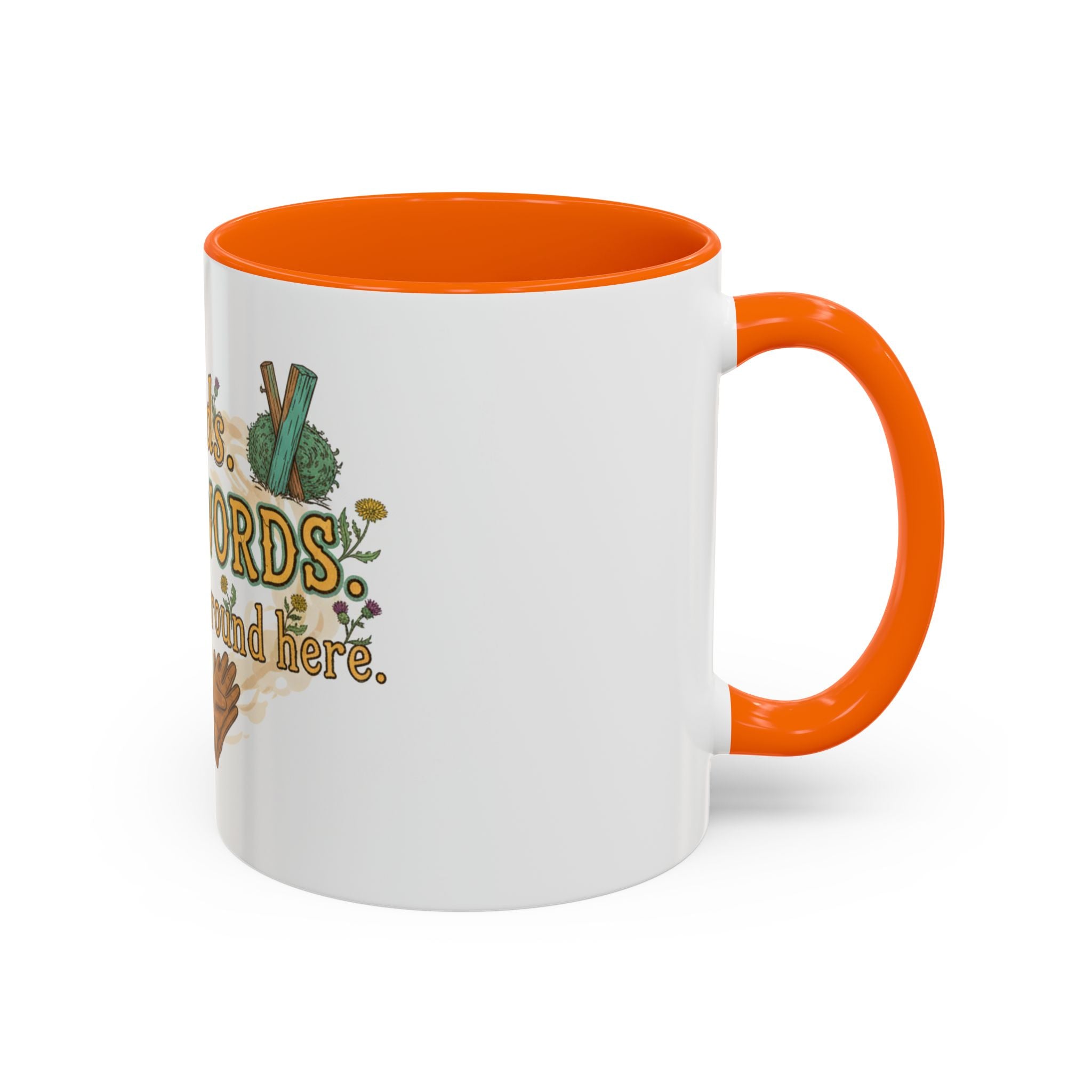 Weeds, Curse Words & Gardening Coffee Mug — Funny Gardener Accent Mug (11/15oz)