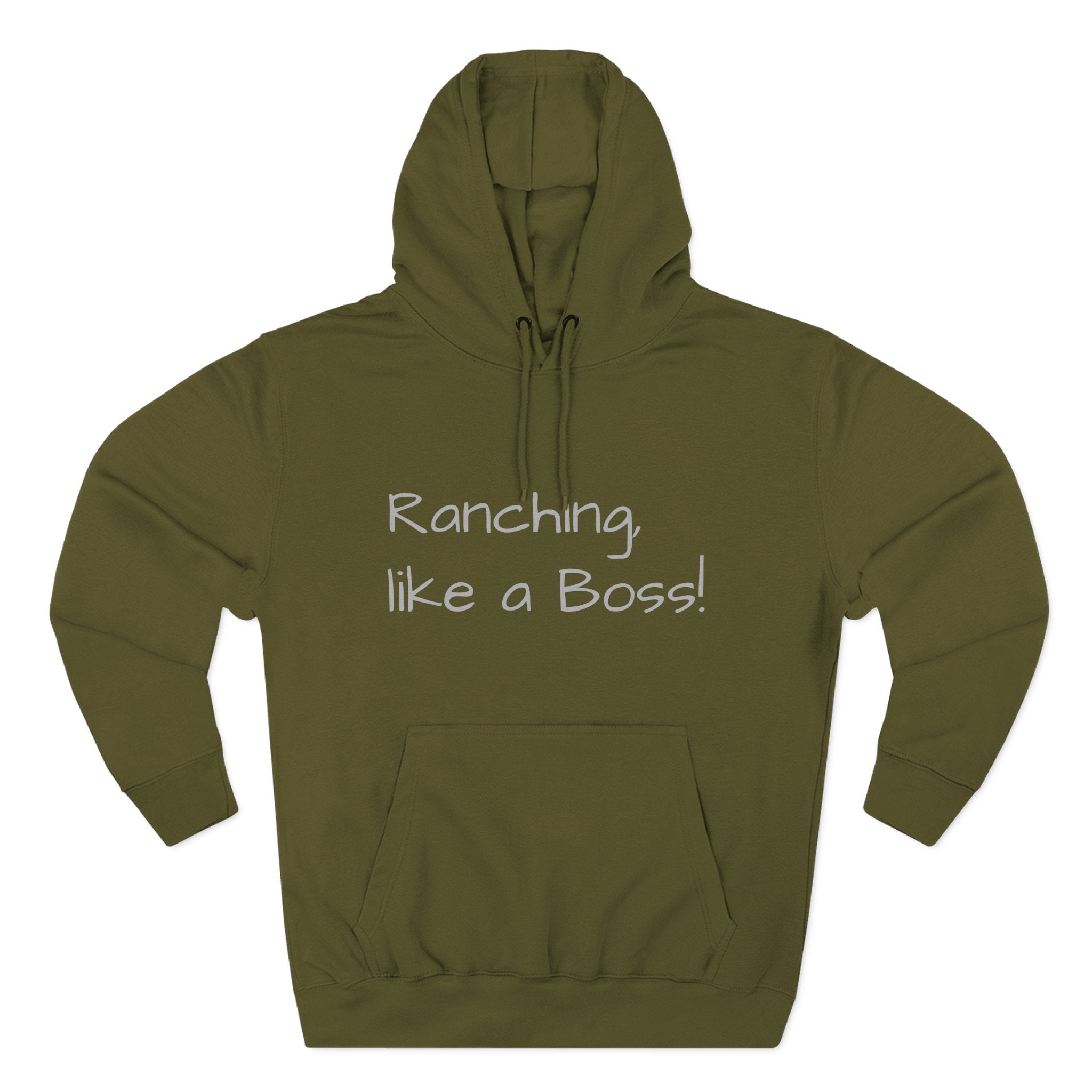Ranching Like a Boss Hoodie — 'Kind of!' Casual Western Fleece Hoodie