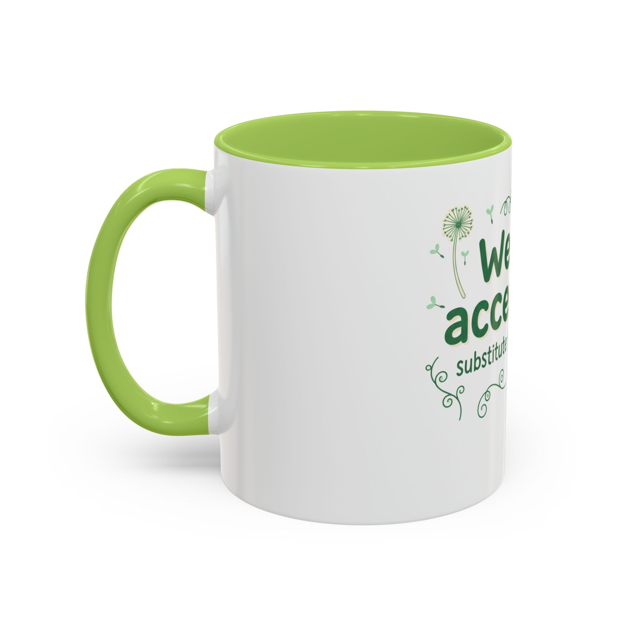 Weeds = Acceptable Coffee Mug — Funny Gardener St. Patrick's Day Accent Mug (11/15 oz)