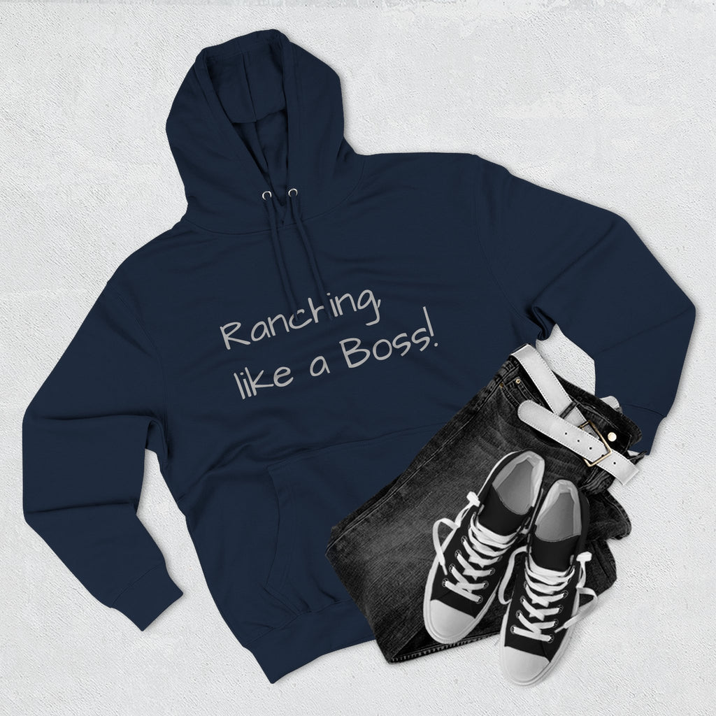 Ranching Like a Boss Hoodie — 'Kind of!' Casual Western Fleece Hoodie