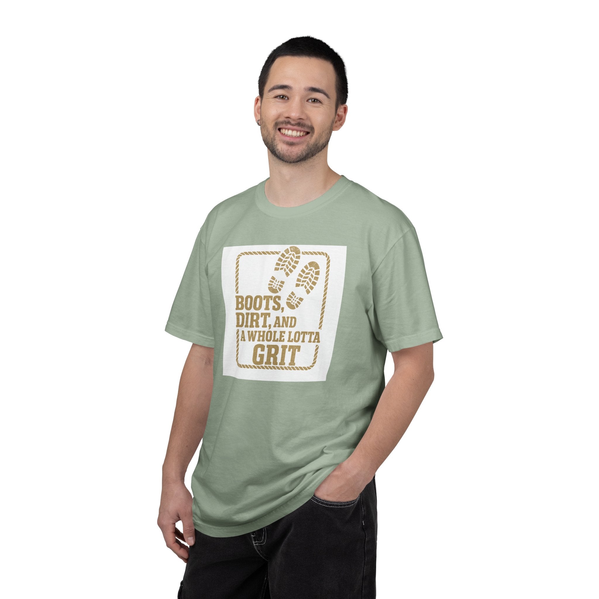 T-Shirt — "Boots, Dirt, and a Whole Lotta Grit" Western Workwear Tee