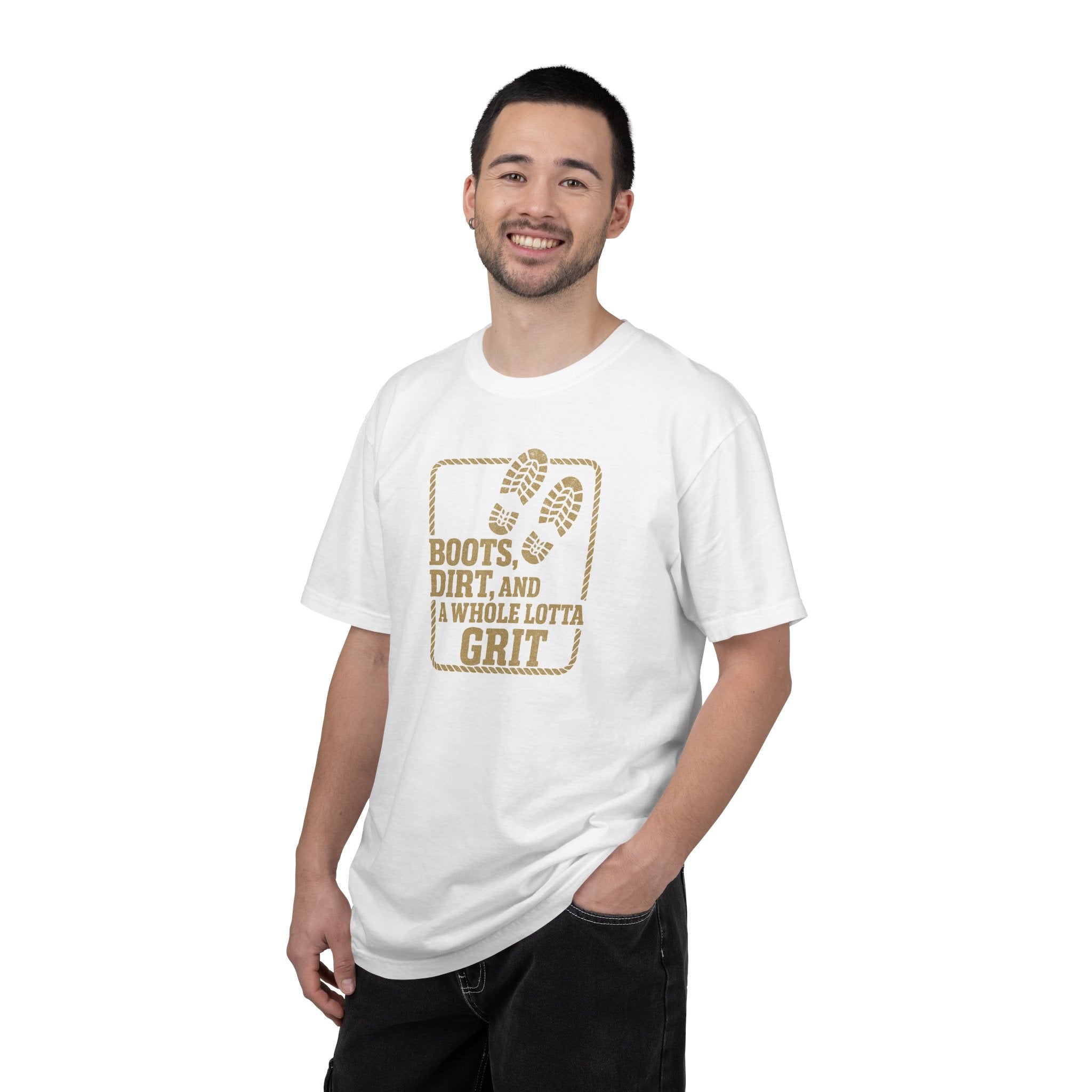 T-Shirt — "Boots, Dirt, and a Whole Lotta Grit" Western Workwear Tee
