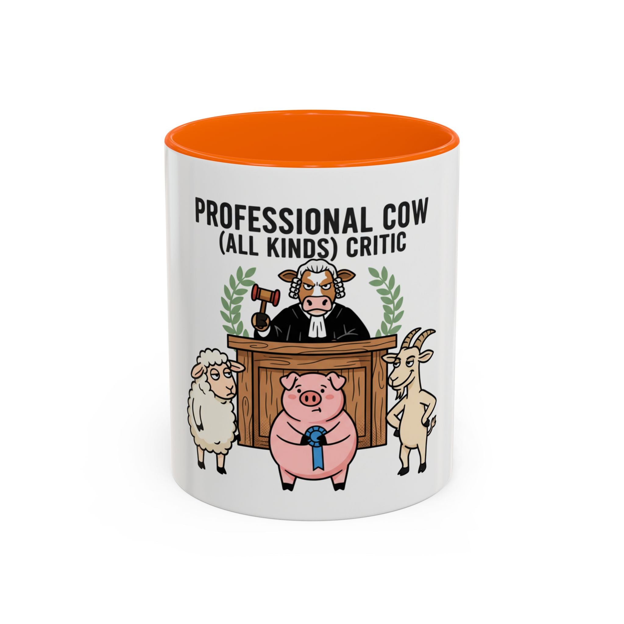 Professional Cow (All Kinds) Critic Coffee Mug — Funny Farm Animal Judge Gift (11/15oz)