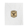3D Ranch Deer Patch Velveteen Plush Blanket — Cozy Hunting Lodge Throw