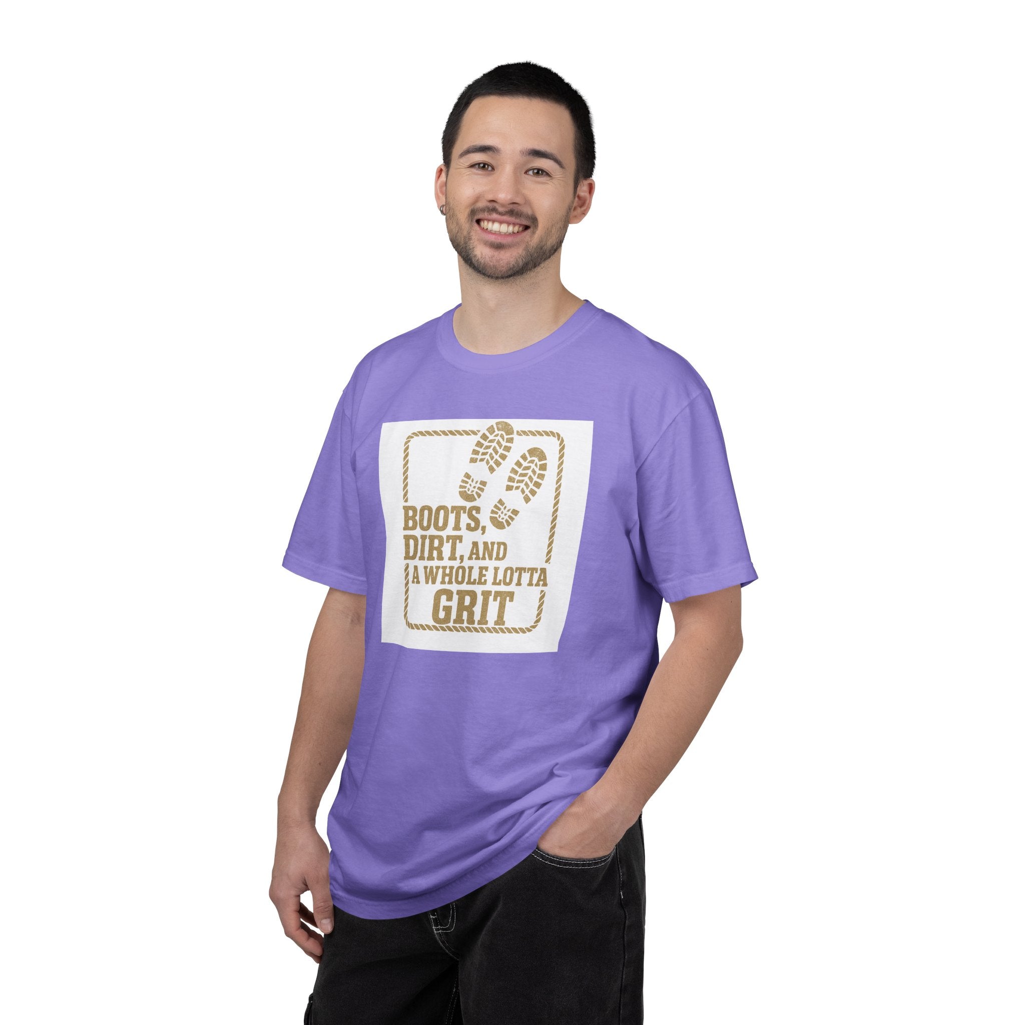 T-Shirt — "Boots, Dirt, and a Whole Lotta Grit" Western Workwear Tee