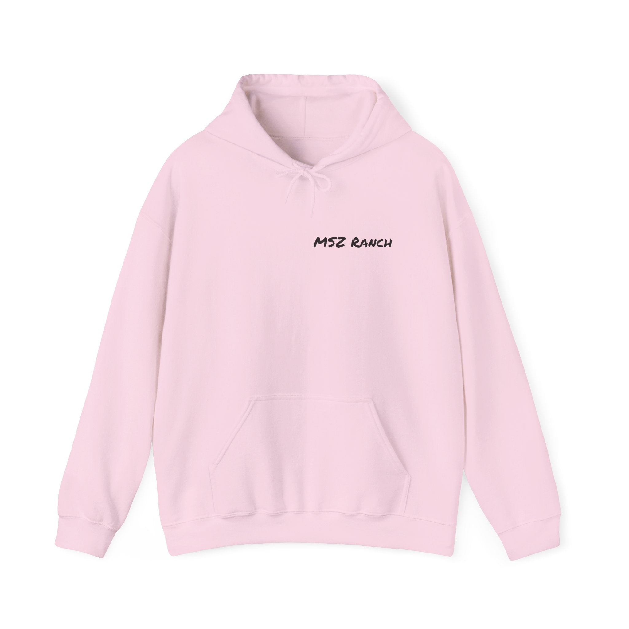 MSZ Ranch Buck Logo Hoodie — Rustic Deer Patch Pullover