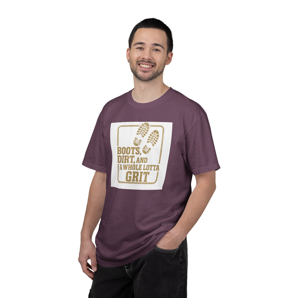 T-Shirt — "Boots, Dirt, and a Whole Lotta Grit" Western Workwear Tee