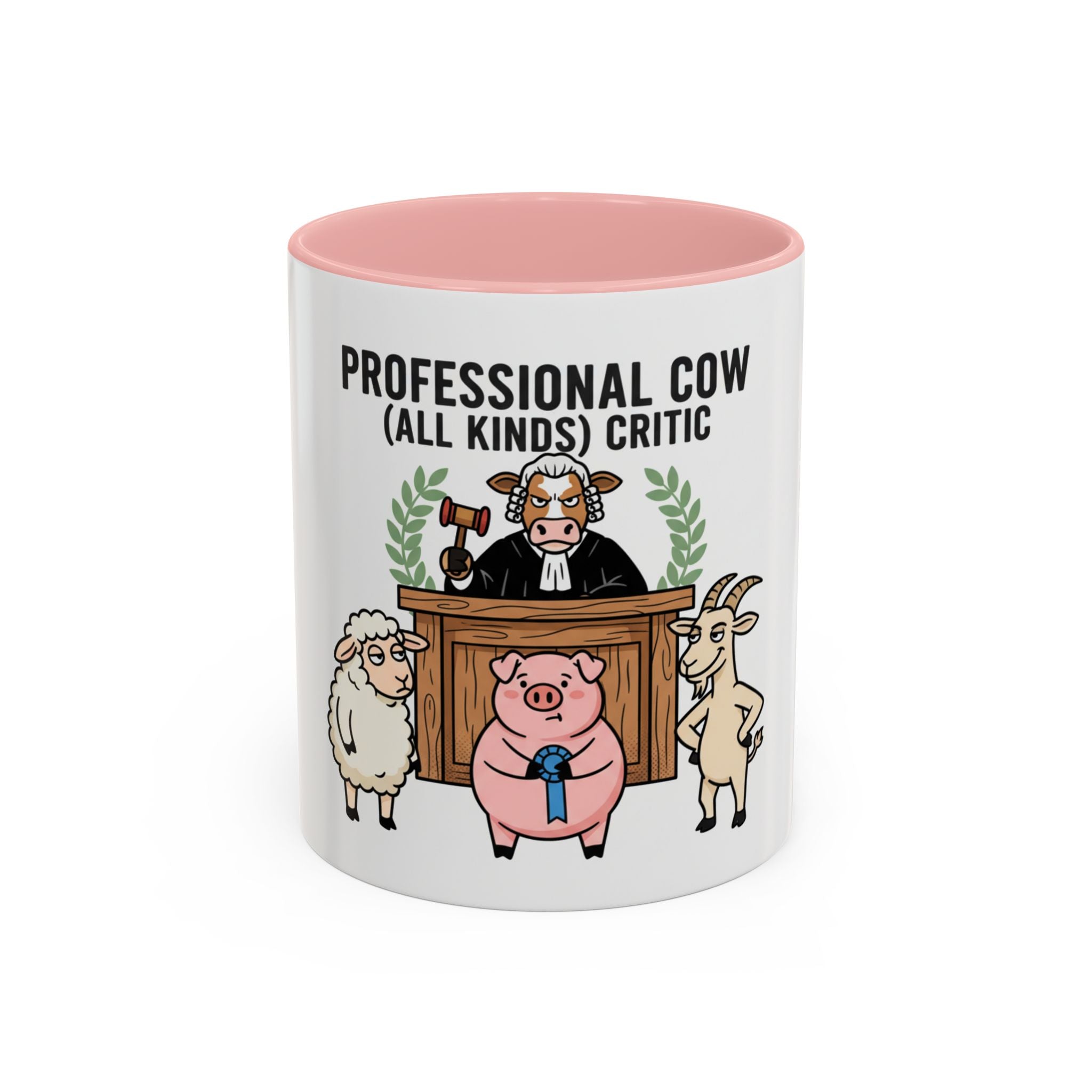 Professional Cow (All Kinds) Critic Coffee Mug — Funny Farm Animal Judge Gift (11/15oz)