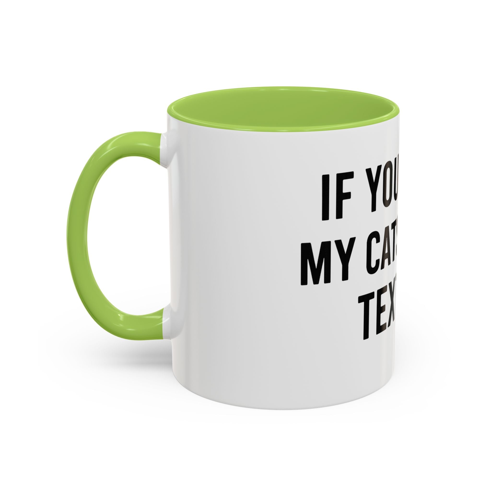 If You Spot My Cats or Kids Text Me Mug — Funny Accent Coffee Mug for Cat & Kid Parents
