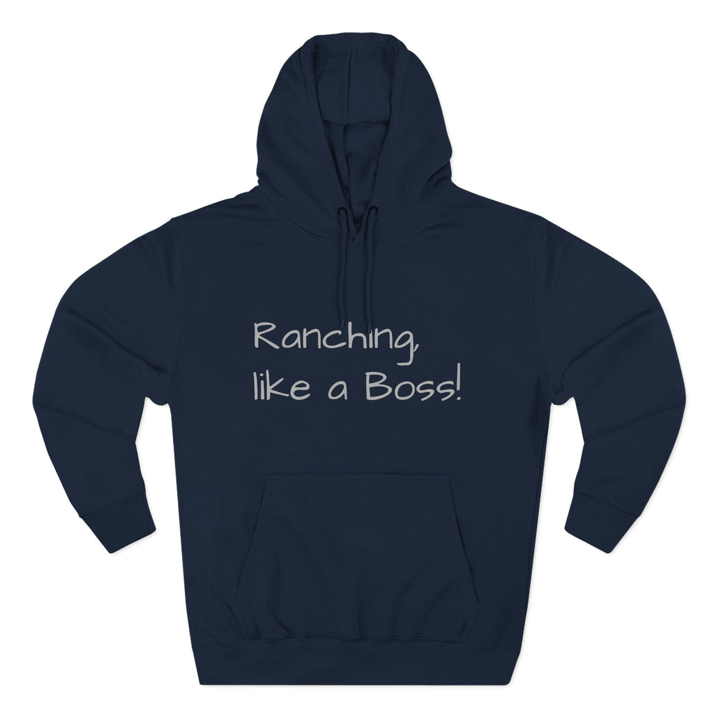 Ranching Like a Boss Hoodie — 'Kind of!' Casual Western Fleece Hoodie