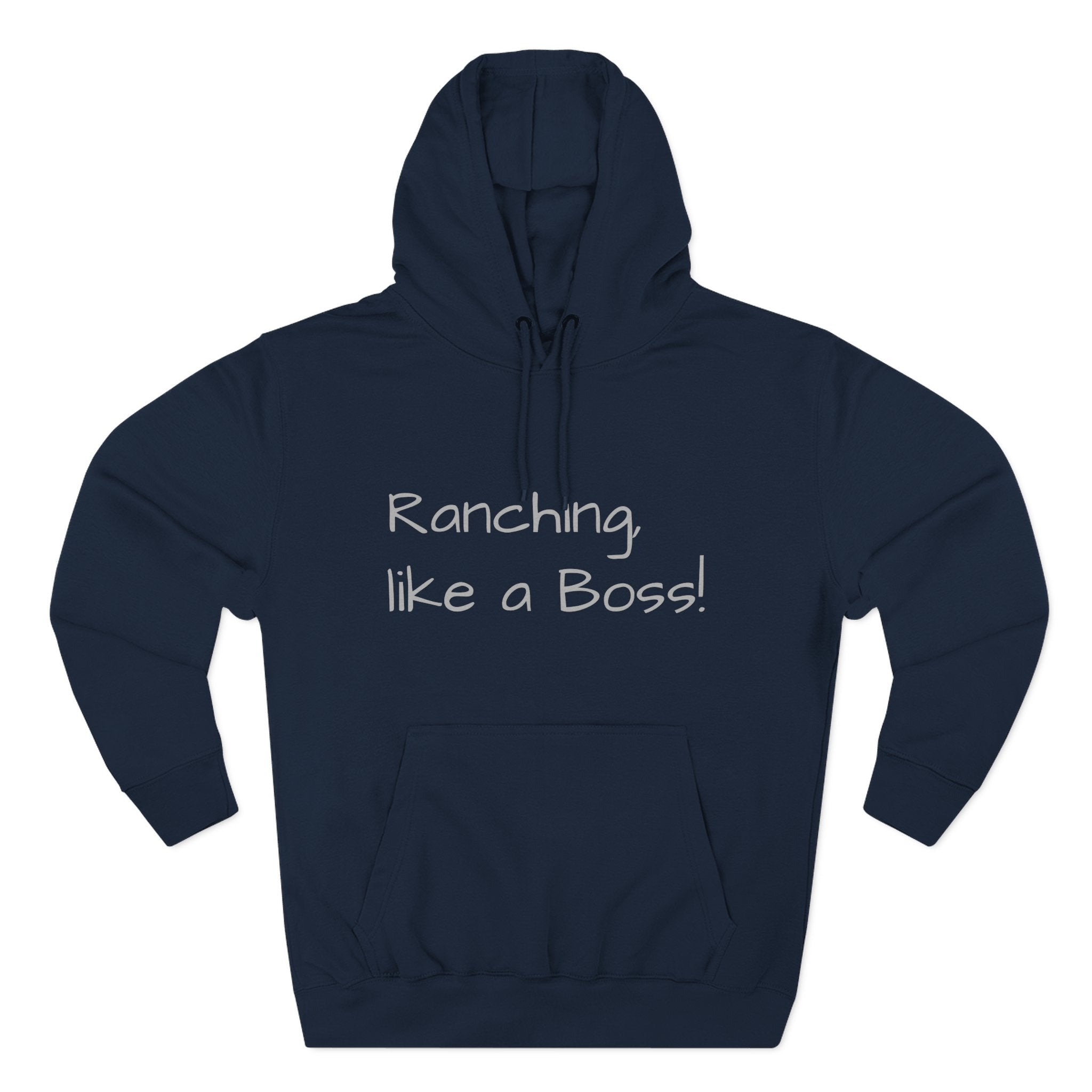 Ranching Like a Boss Hoodie — 'Kind of!' Casual Western Fleece Hoodie